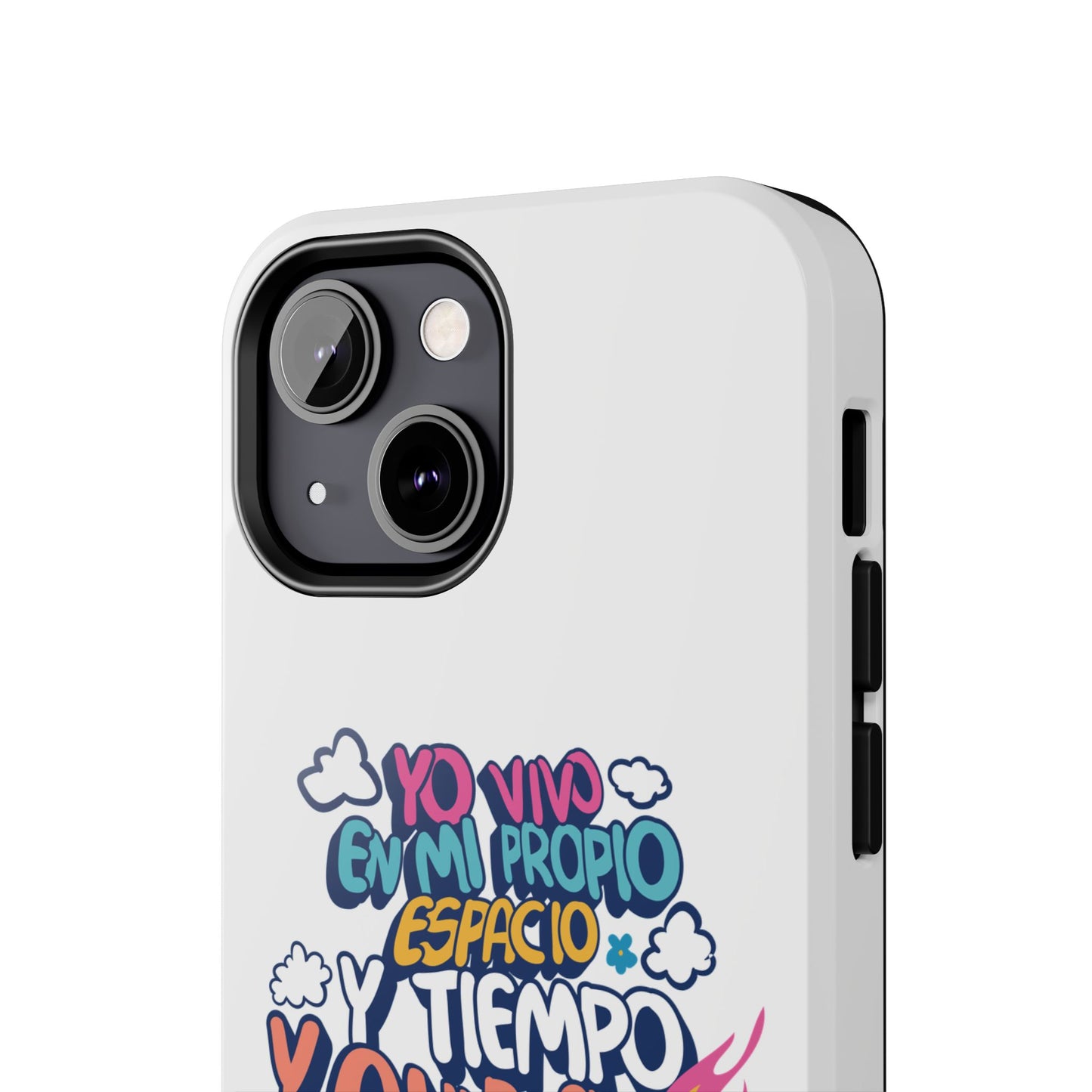 Funda para teléfono "Yo vivo en propio espacio y tiempo" - Blanco