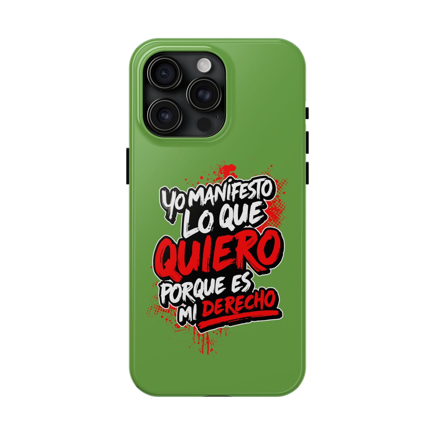 Funda para teléfono "Yo manifiesto lo que quiero" - Verde