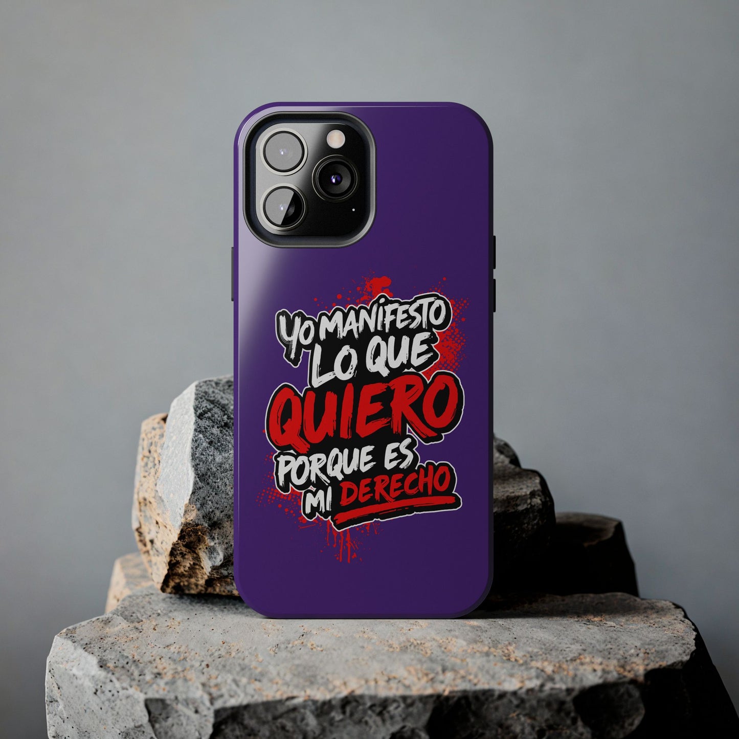 Funda para teléfono "Yo manifiesto lo que quiero" - Violeta