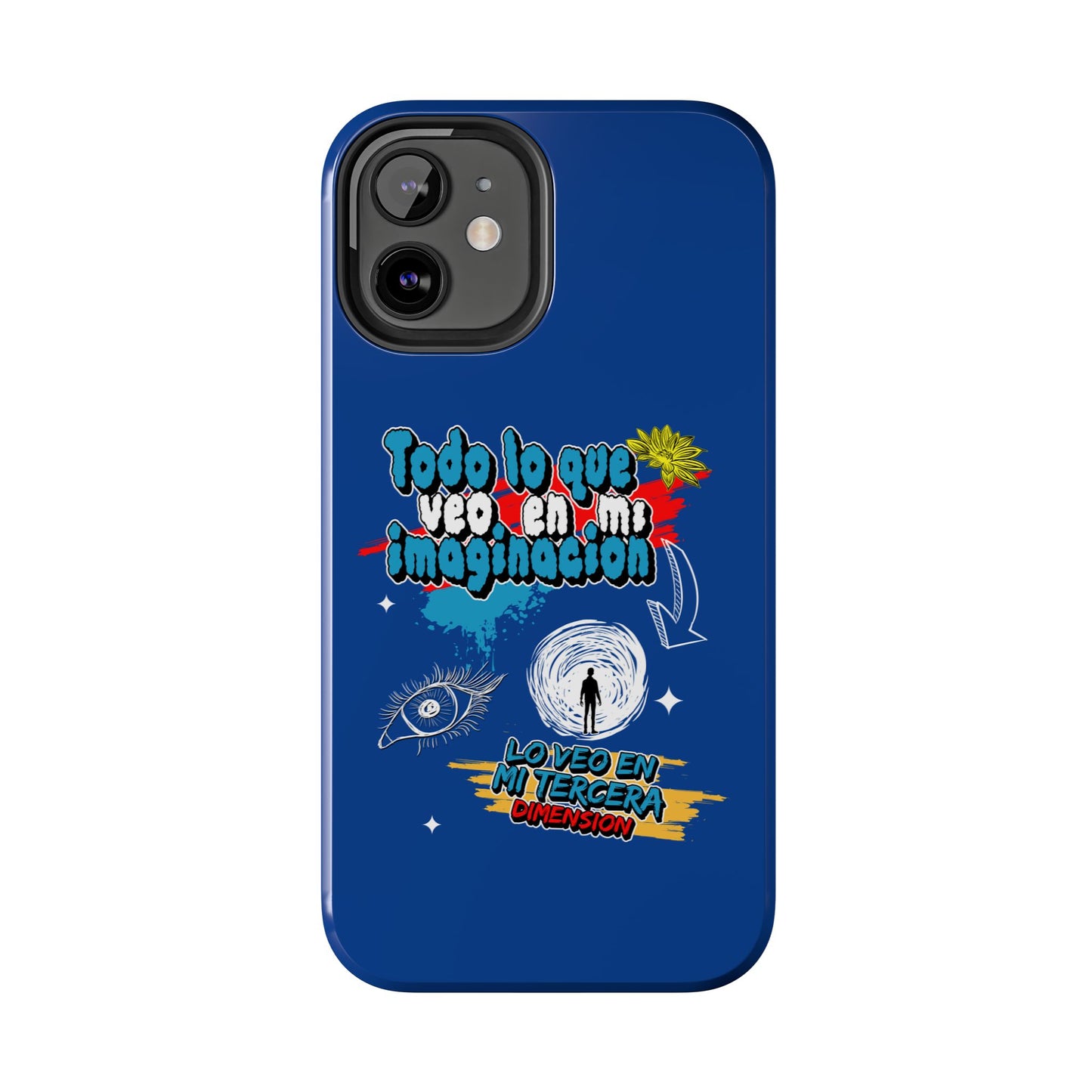 Funda para teléfono "Todo lo que veo en mi imaginación" - Azul