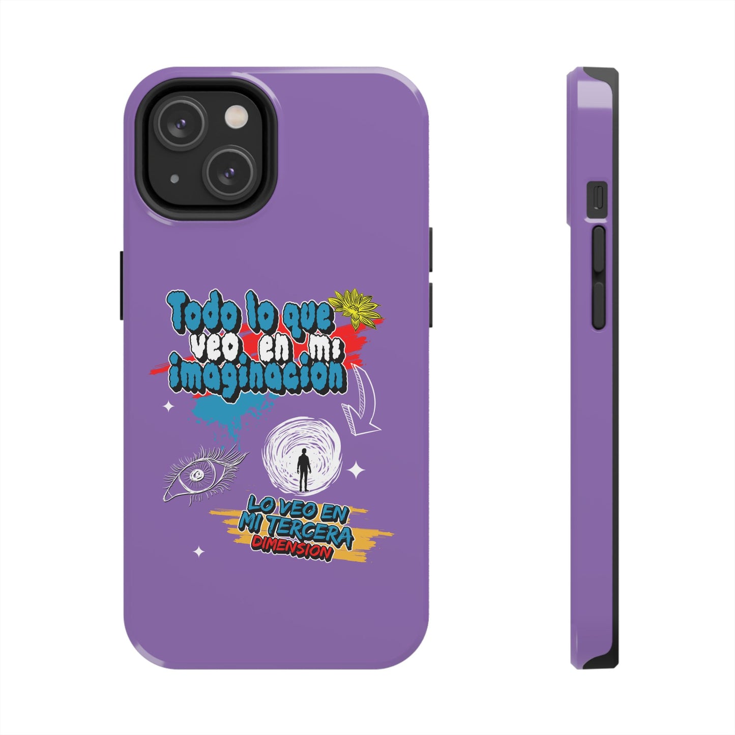 Funda para teléfono "Todo lo que veo en mi imaginación" - Lila