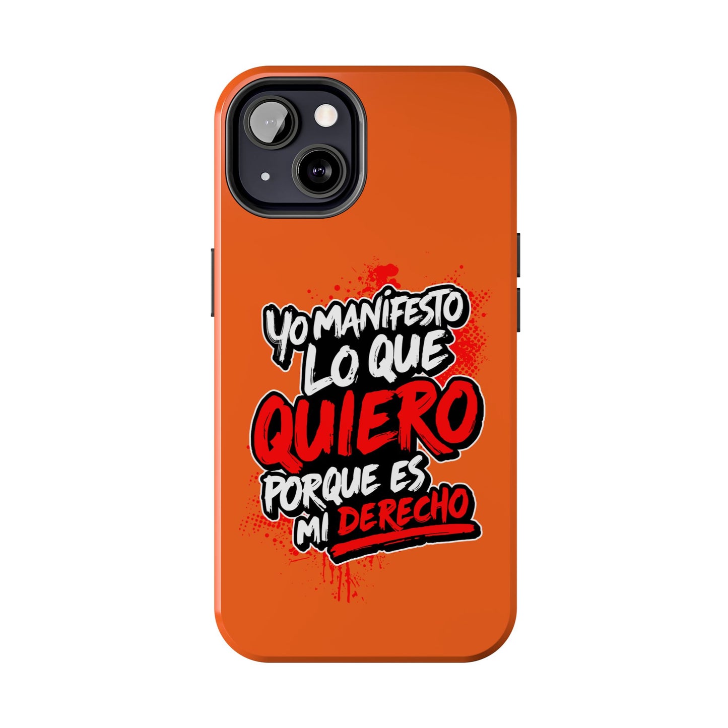 Funda para teléfono "Yo manifiesto lo que quiero" - Naranja