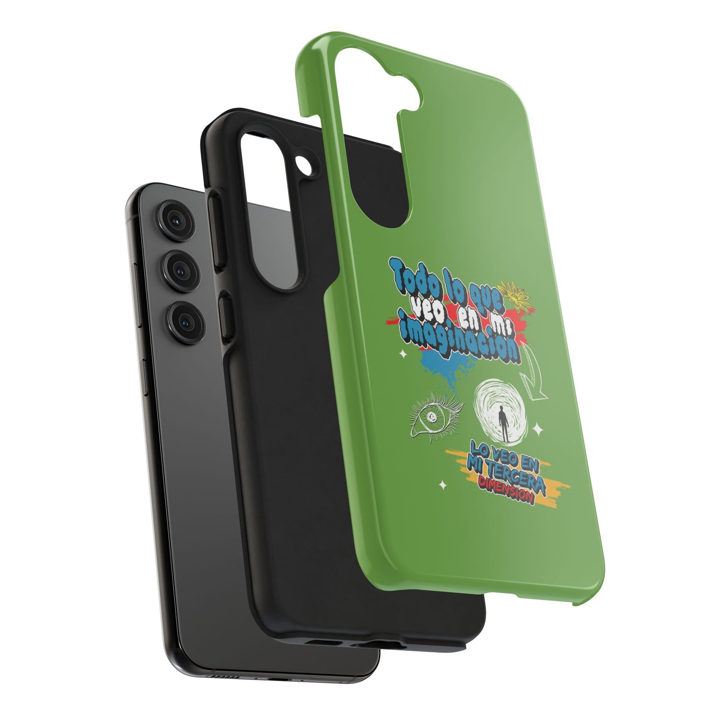 Funda para teléfono "Todo lo que veo en mi imaginación" - Verde