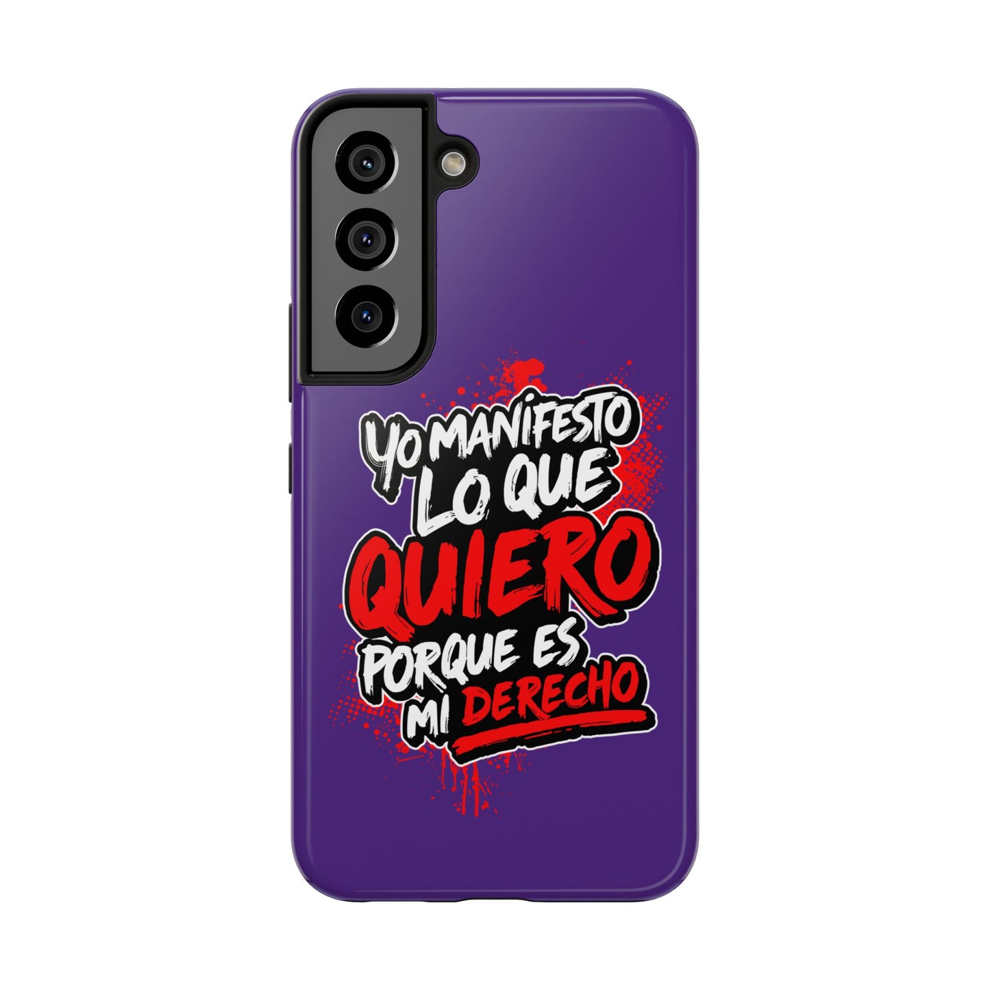 Funda para teléfono "Yo manifiesto lo que quiero" - Violeta