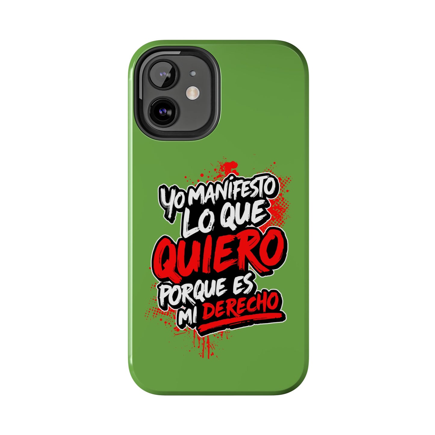 Funda para teléfono "Yo manifiesto lo que quiero" - Verde