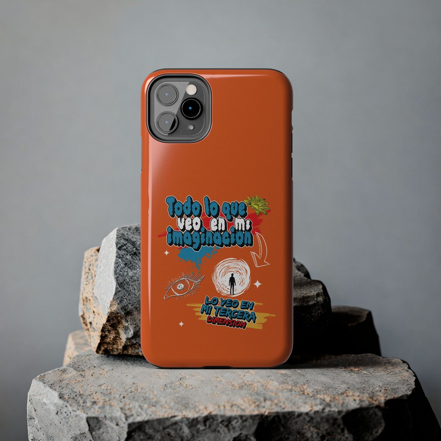 Funda para teléfono "Todo lo que veo en mi imaginación" - Naranja