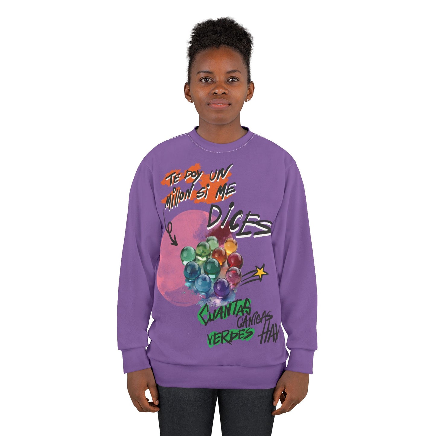 Sudadera Unisex Lila"Te doy un millón si .. "