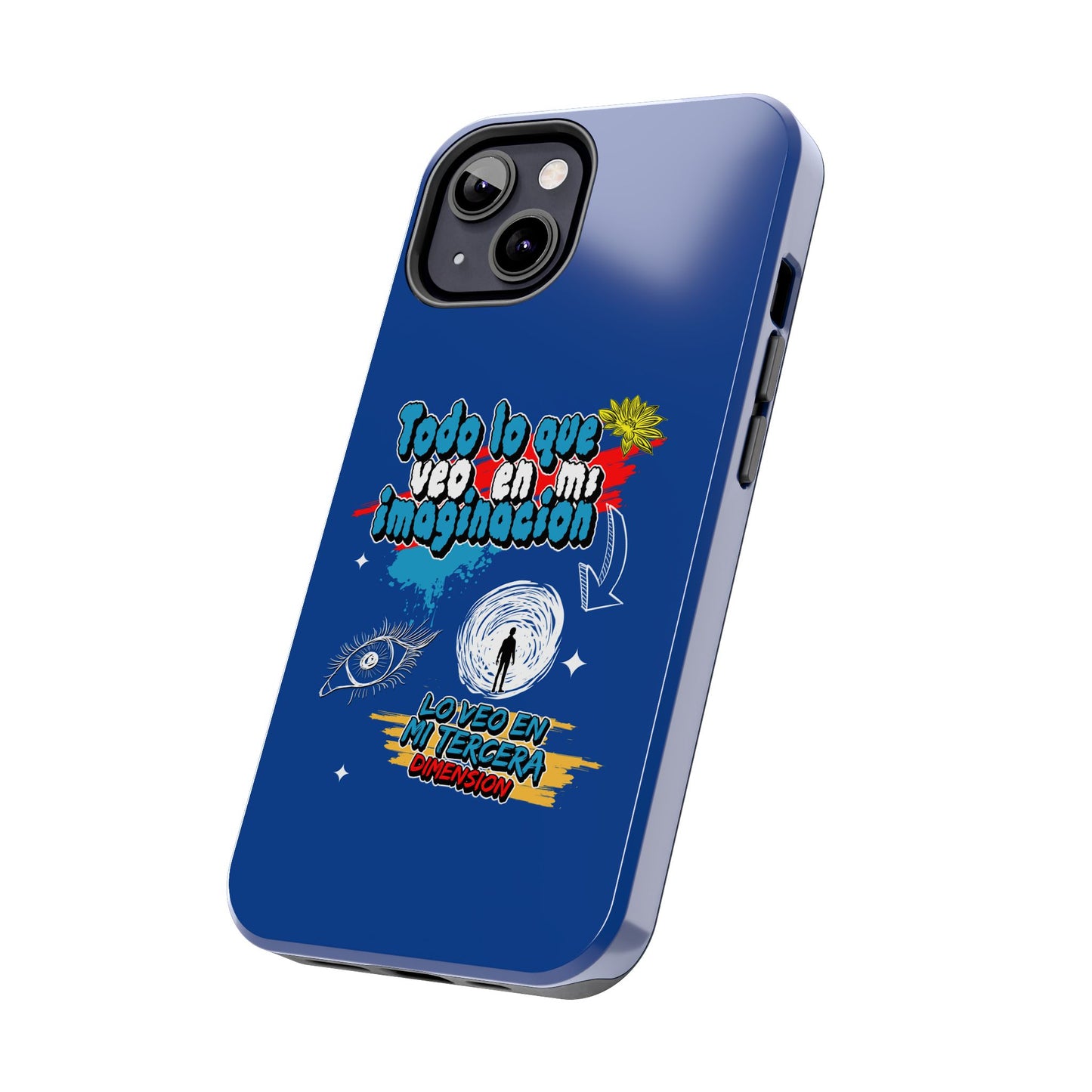 Funda para teléfono "Todo lo que veo en mi imaginación" - Azul