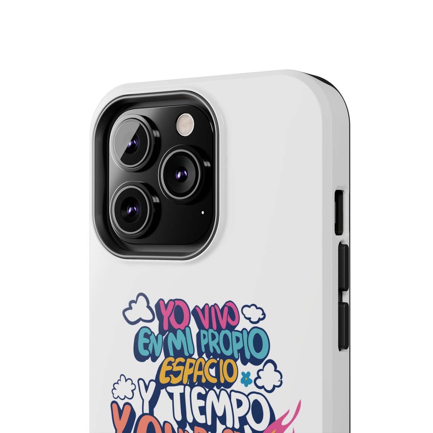 Funda para teléfono "Yo vivo en propio espacio y tiempo" - Blanco