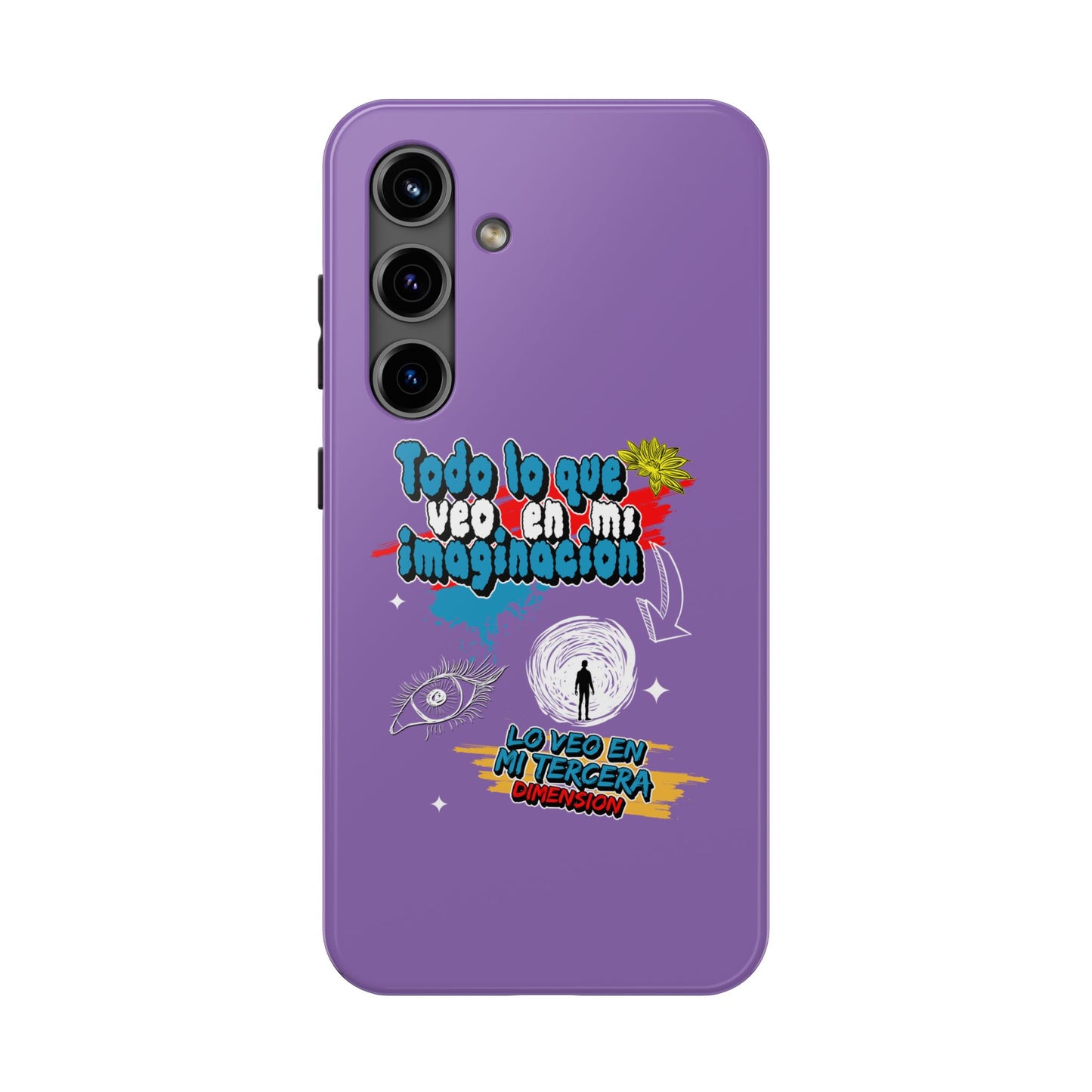 Funda para teléfono "Todo lo que veo en mi imaginación" - Lila
