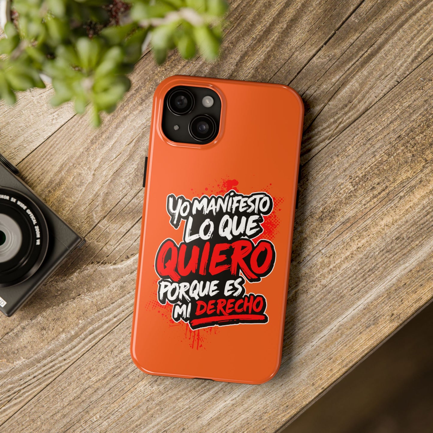 Funda para teléfono "Yo manifiesto lo que quiero" - Naranja