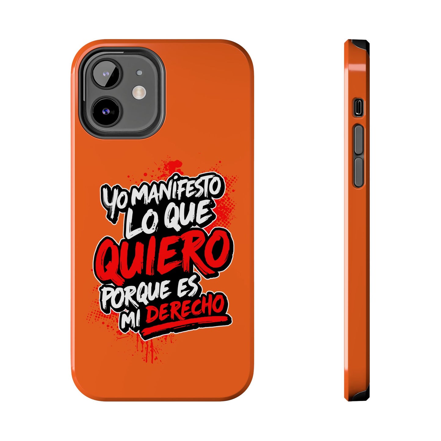 Funda para teléfono "Yo manifiesto lo que quiero" - Naranja