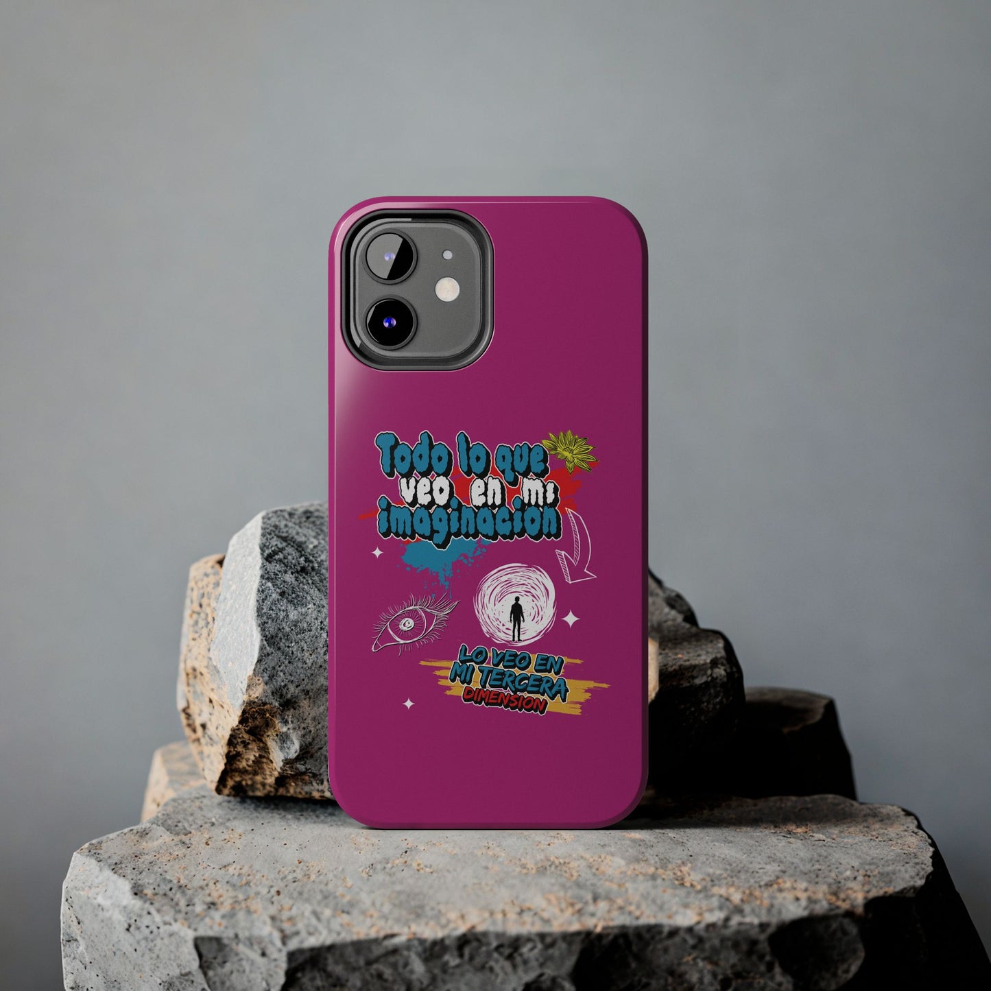 Funda para teléfono "Todo lo que veo en mi imaginación" - Fucsia
