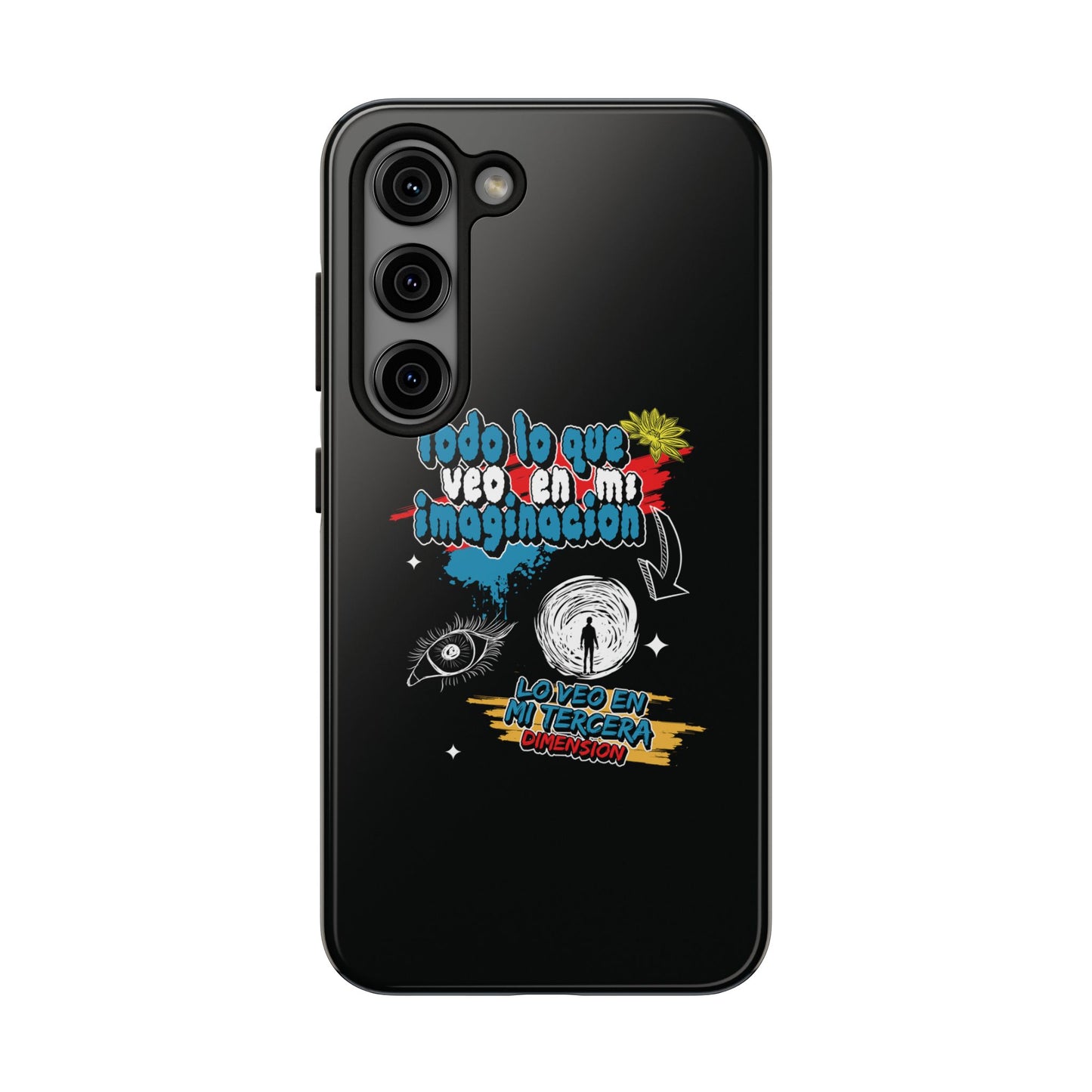Funda para teléfono "Todo lo que veo en mi imaginación" - Negro