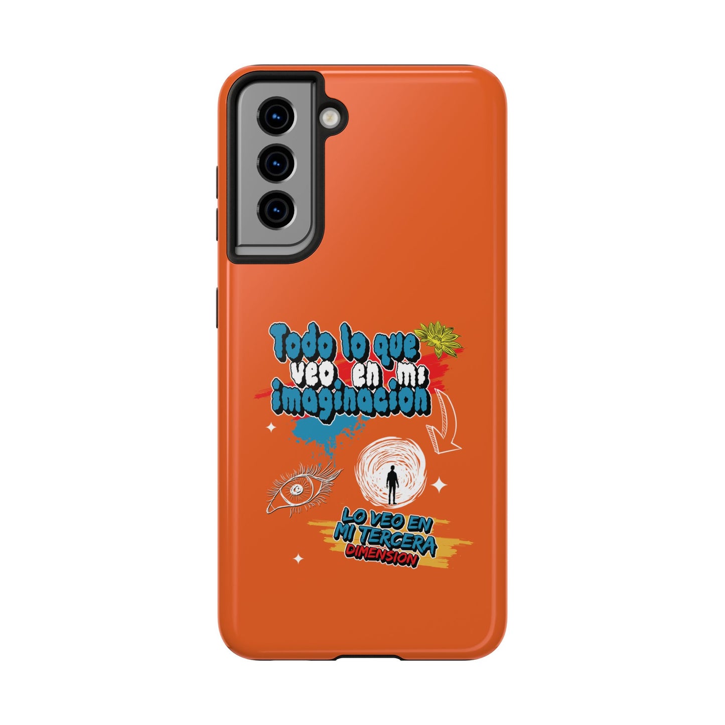 Funda para teléfono "Todo lo que veo en mi imaginación" - Naranja