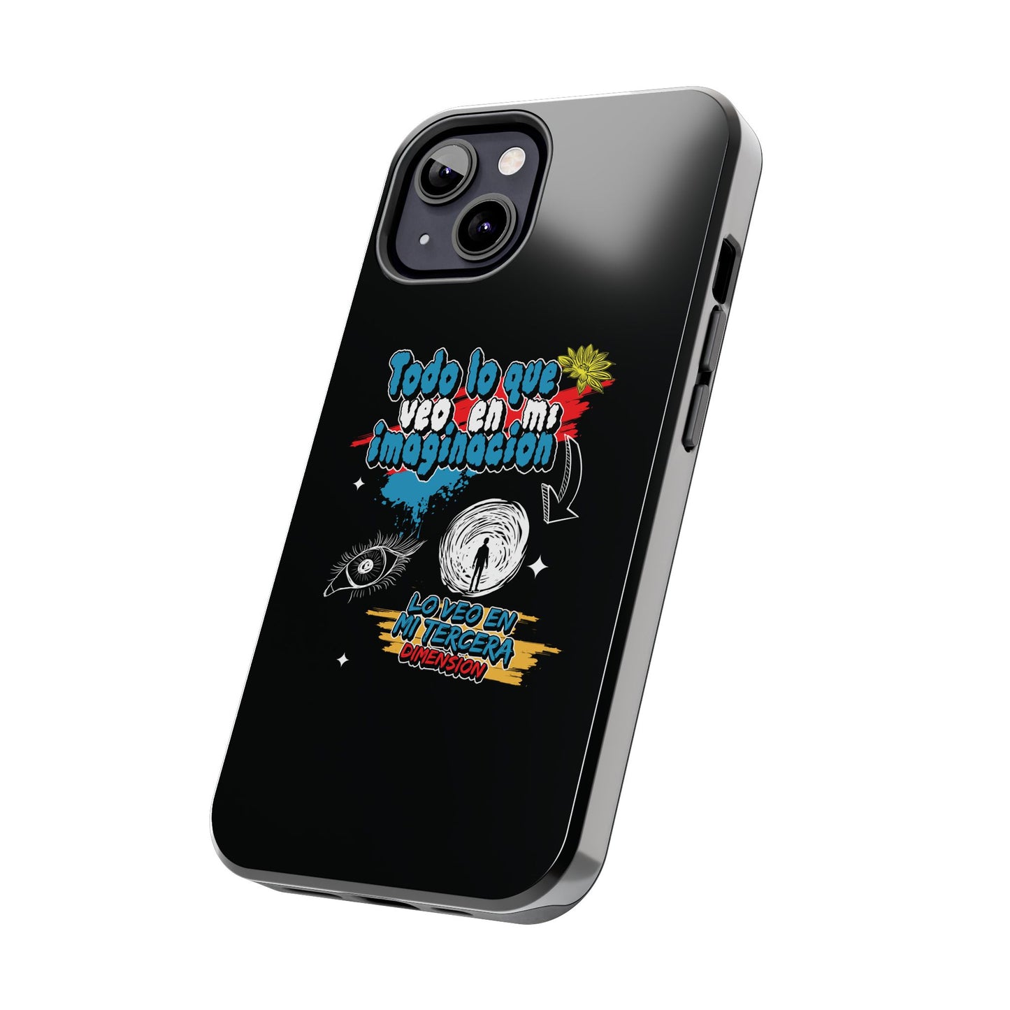 Funda para teléfono "Todo lo que veo en mi imaginación" - Negro