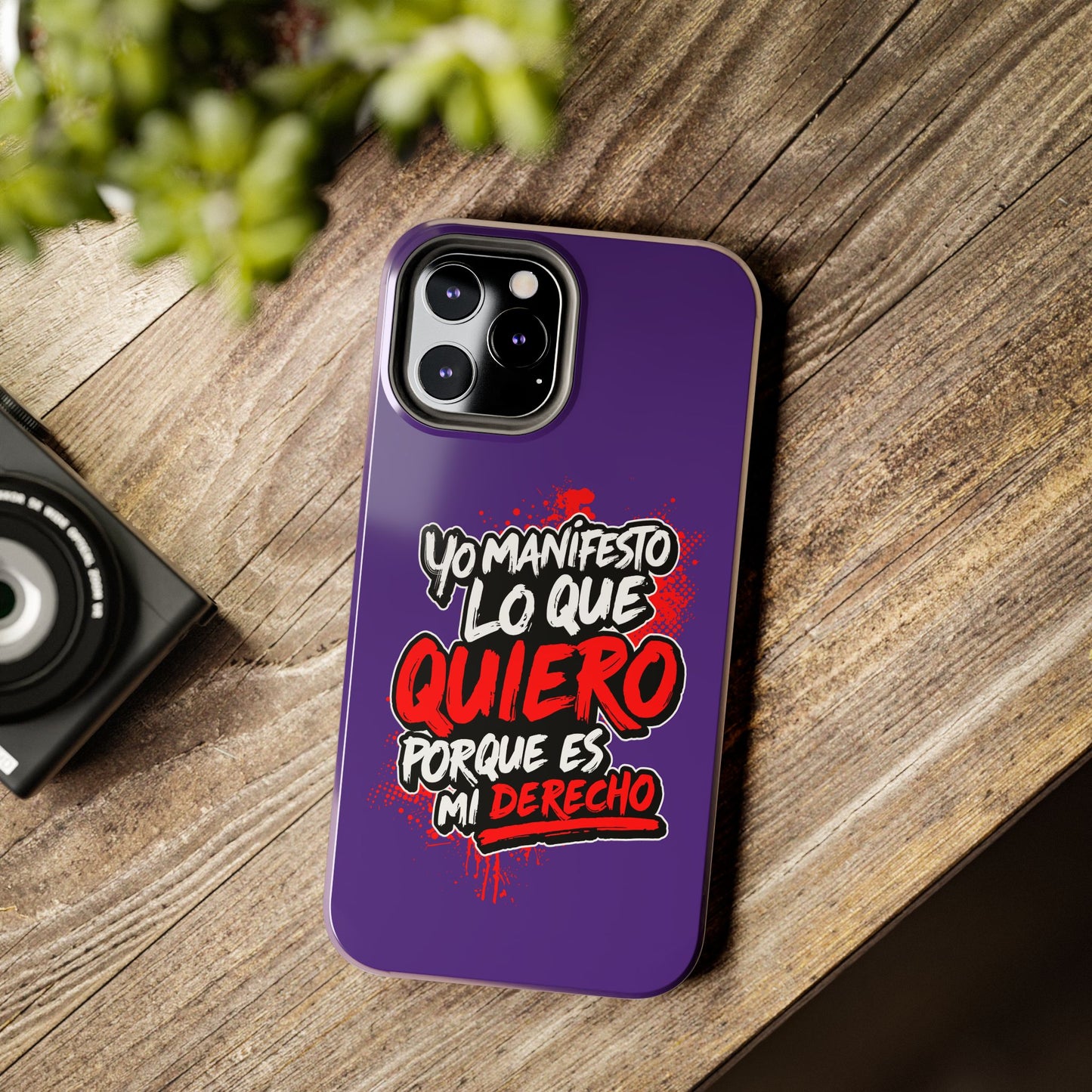Funda para teléfono "Yo manifiesto lo que quiero" - Violeta