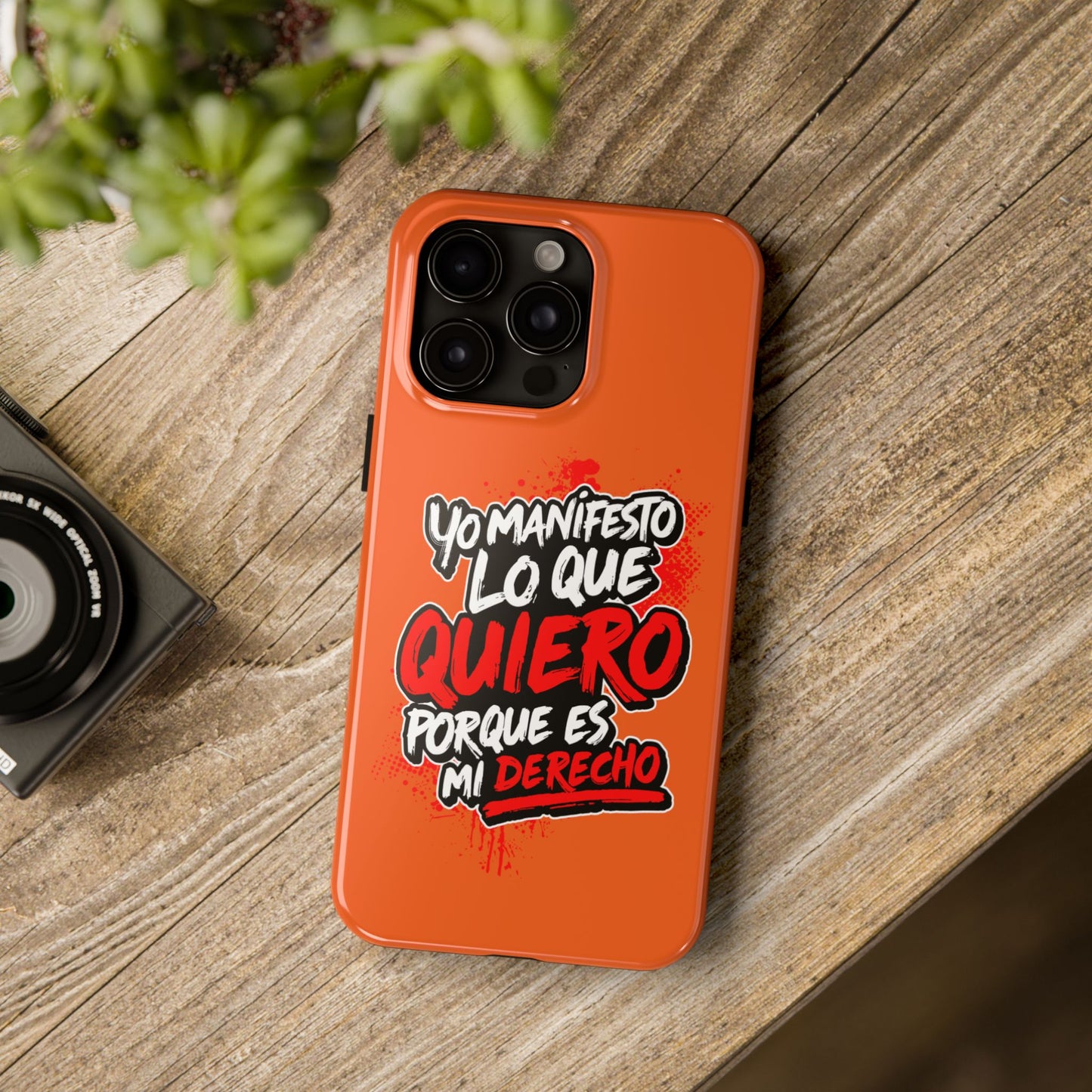 Funda para teléfono "Yo manifiesto lo que quiero" - Naranja