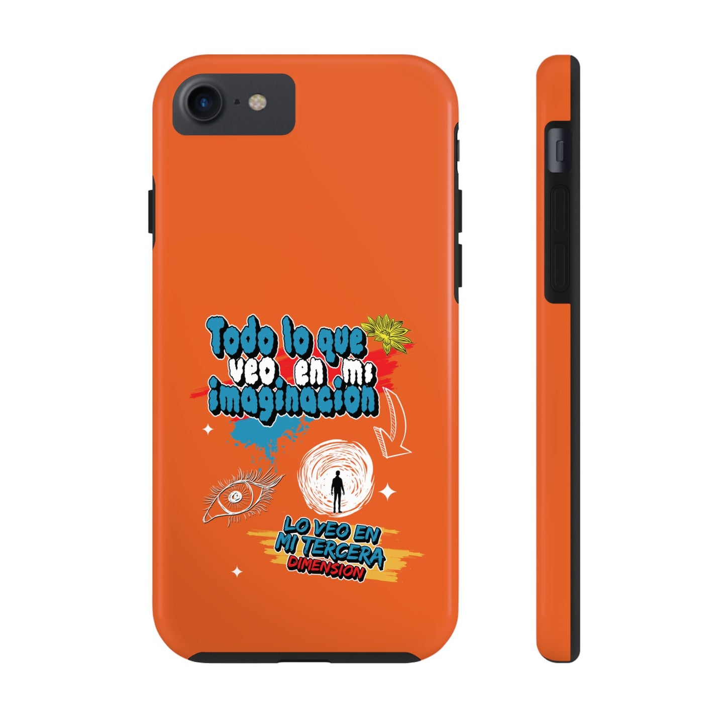 Funda para teléfono "Todo lo que veo en mi imaginación" - Naranja