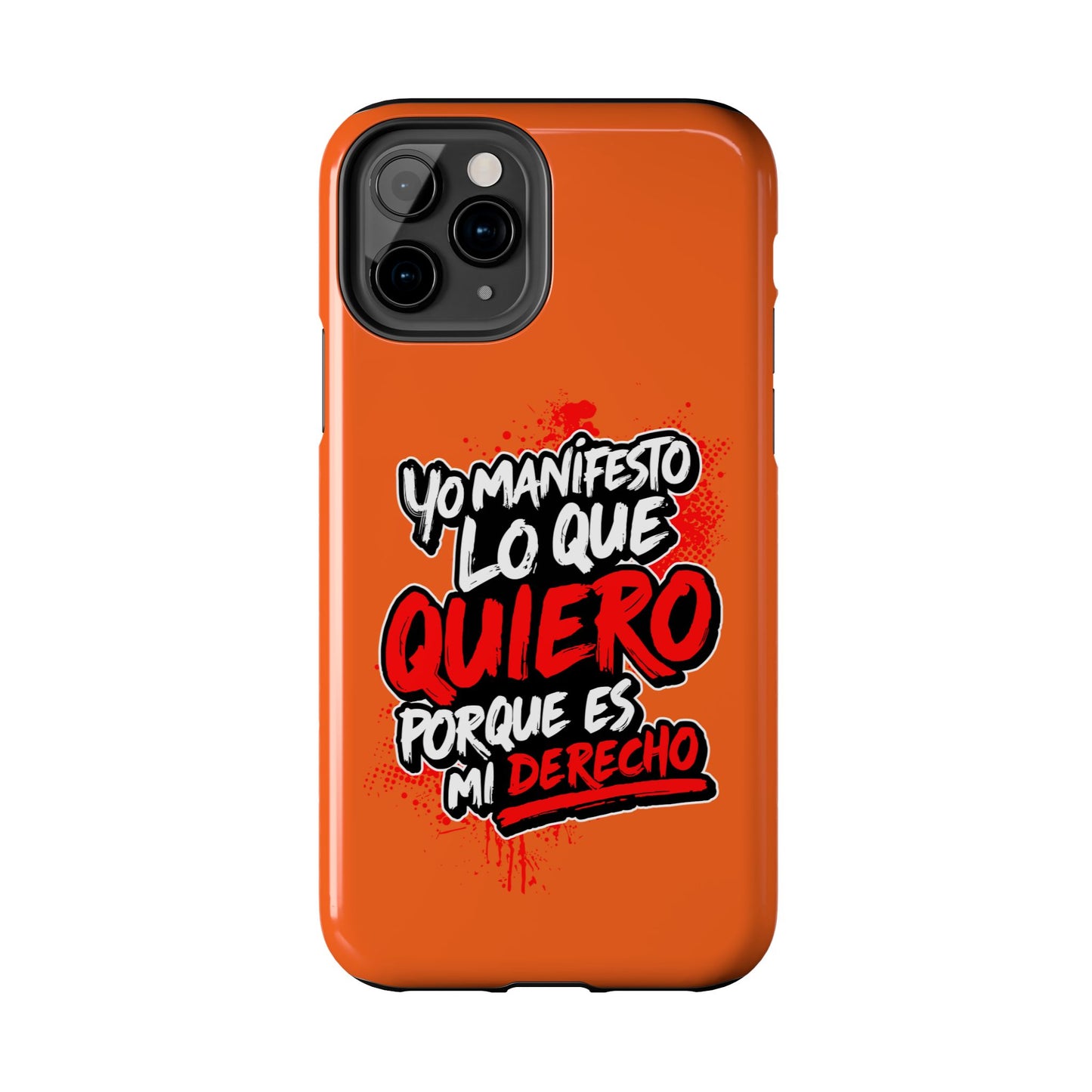 Funda para teléfono "Yo manifiesto lo que quiero" - Naranja