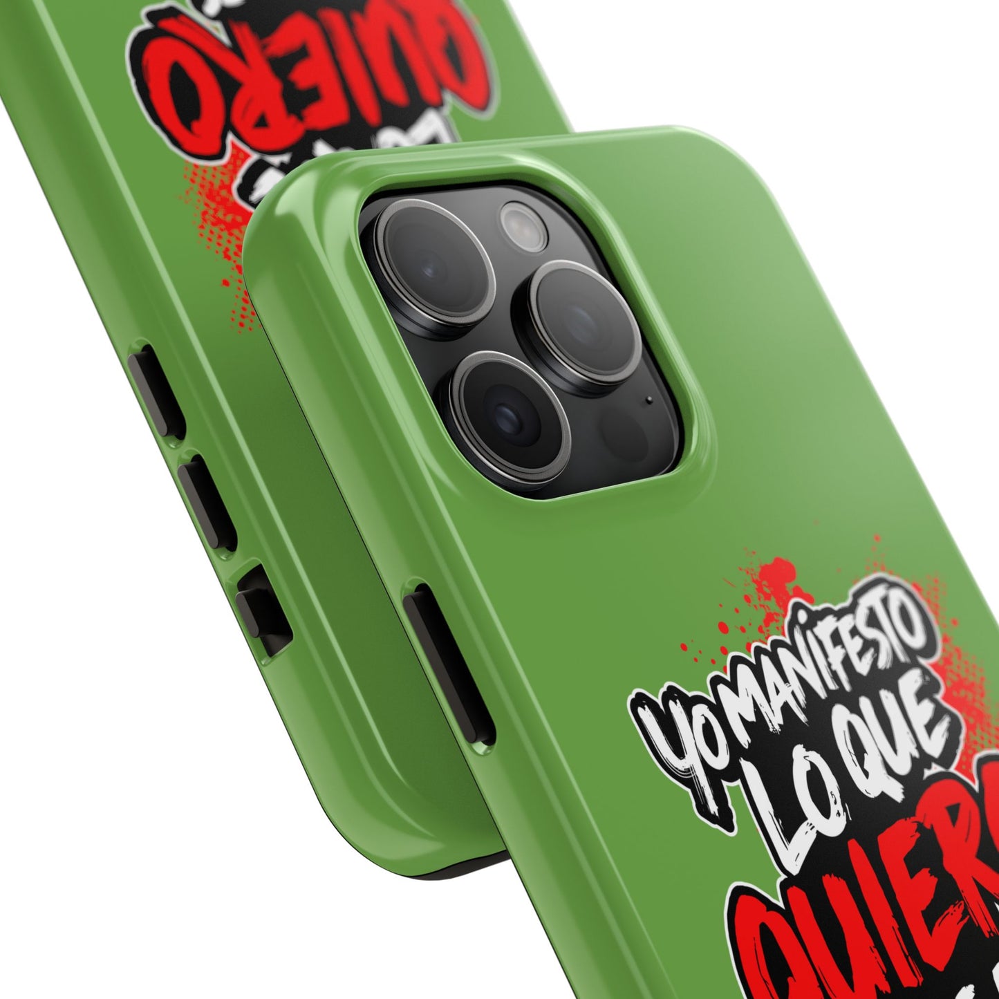 Funda para teléfono "Yo manifiesto lo que quiero" - Verde