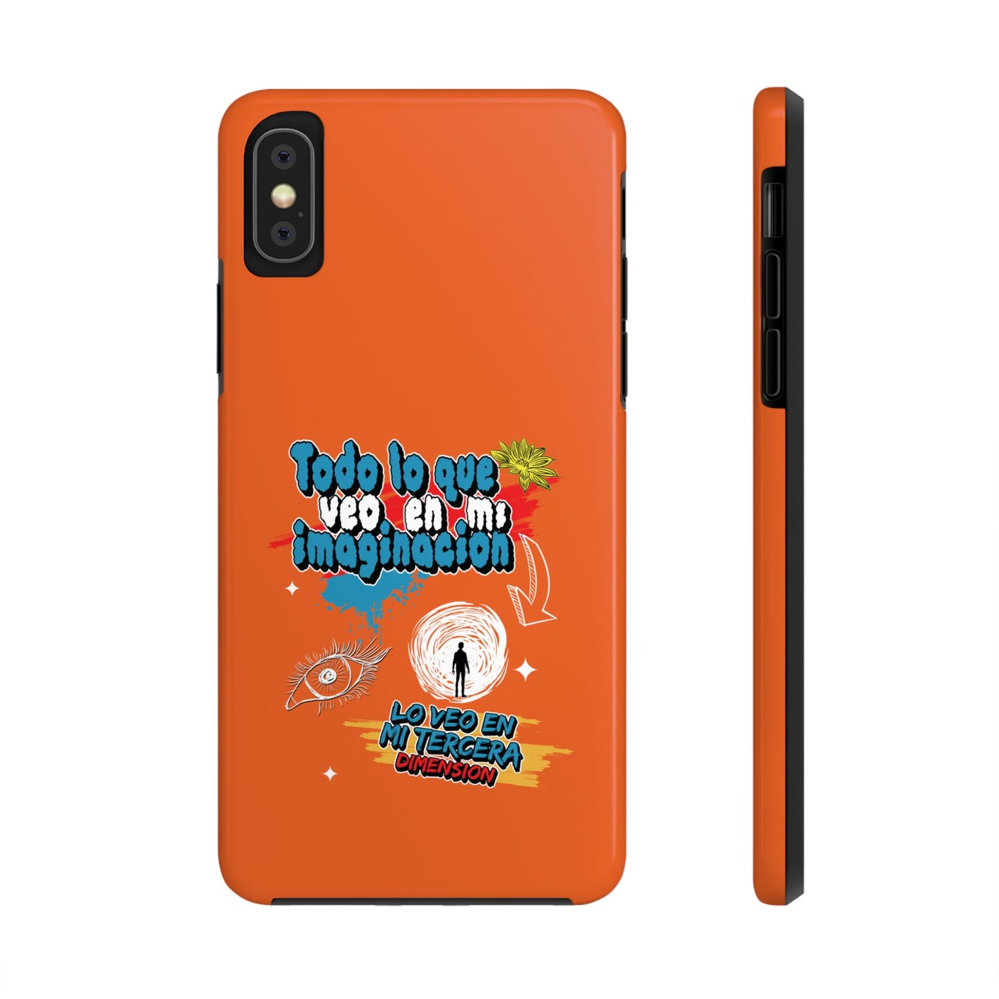 Funda para teléfono "Todo lo que veo en mi imaginación" - Naranja