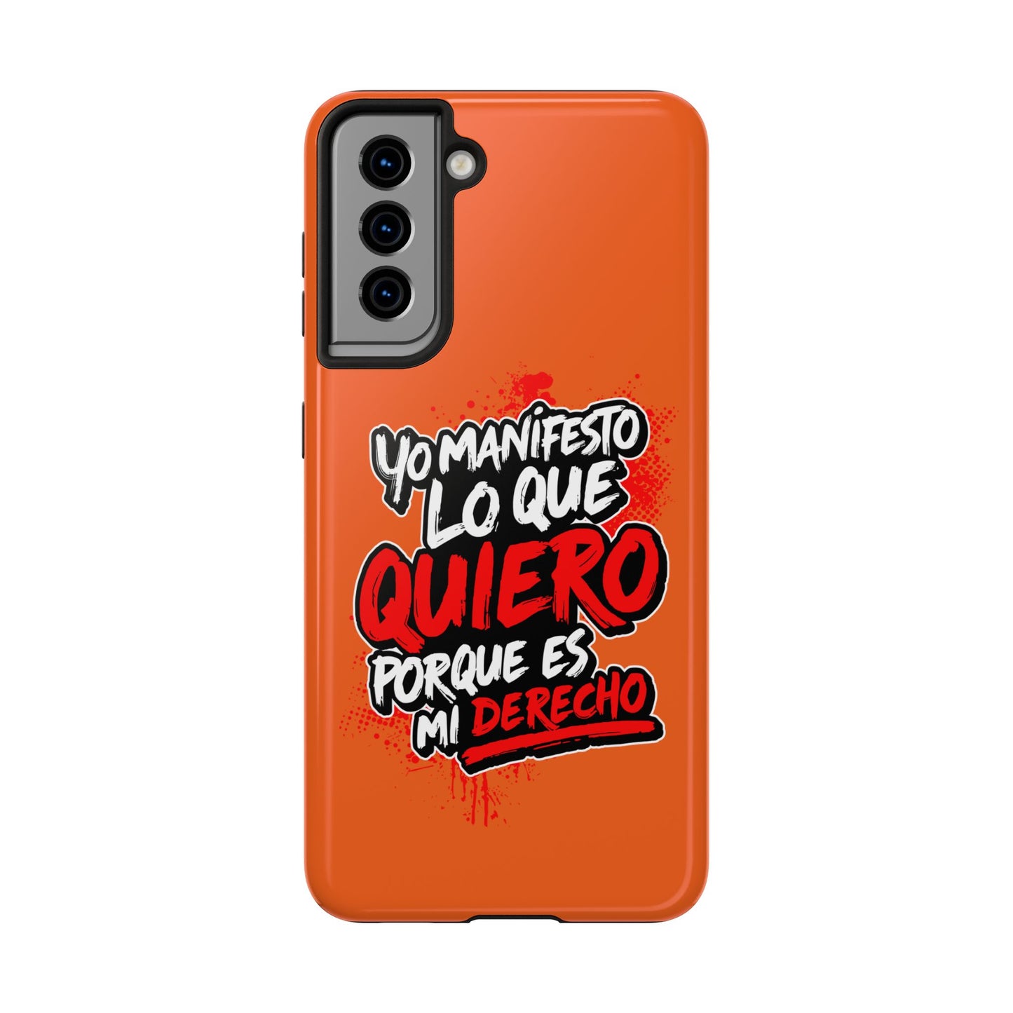 Funda para teléfono "Yo manifiesto lo que quiero" - Naranja