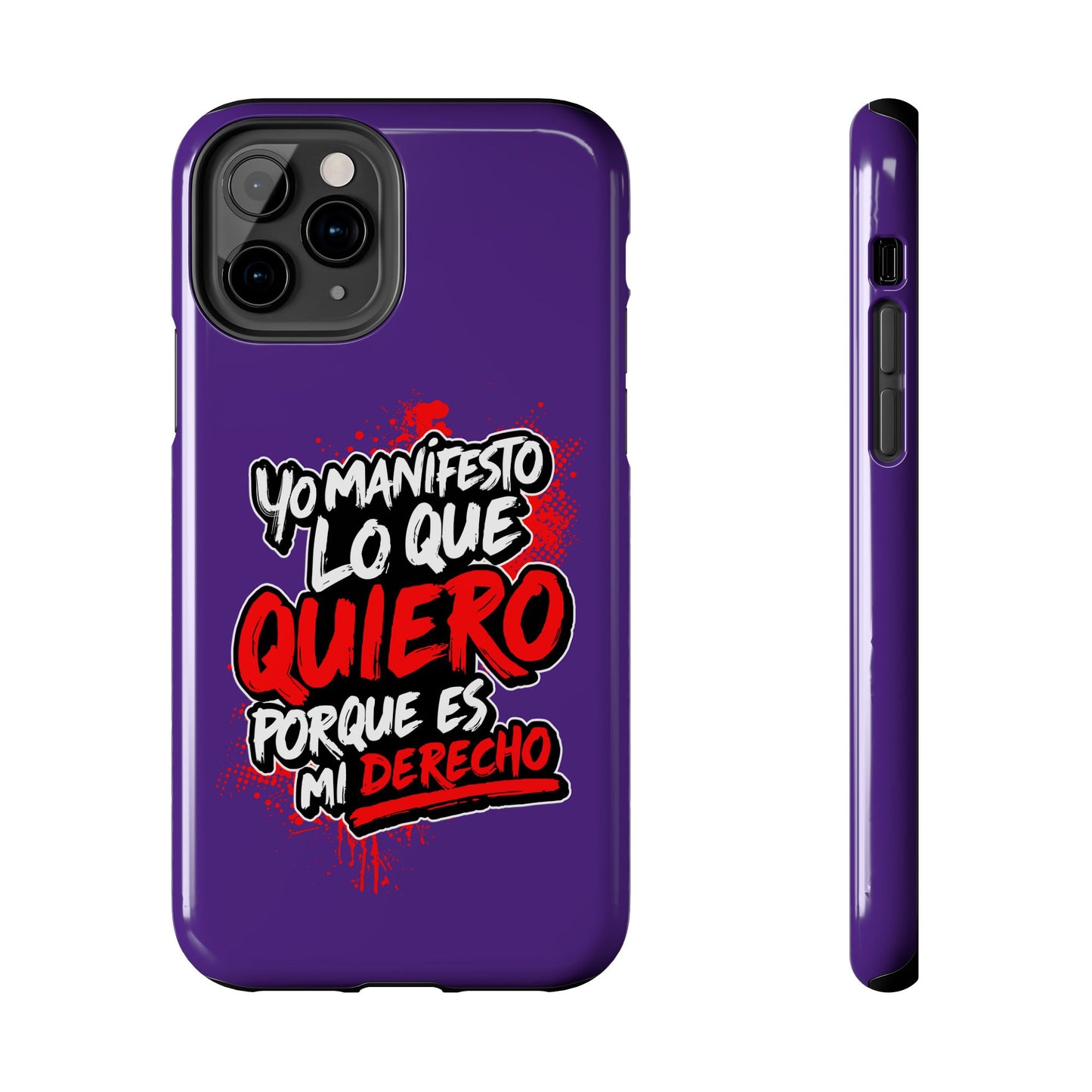 Funda para teléfono "Yo manifiesto lo que quiero" - Violeta