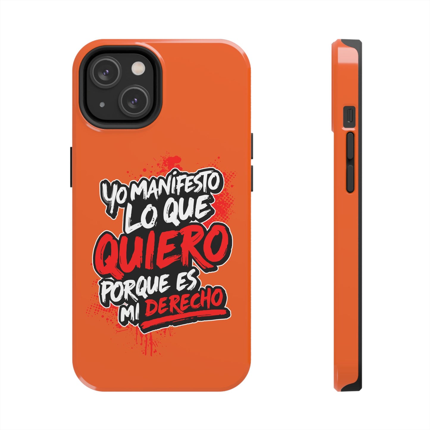 Funda para teléfono "Yo manifiesto lo que quiero" - Naranja