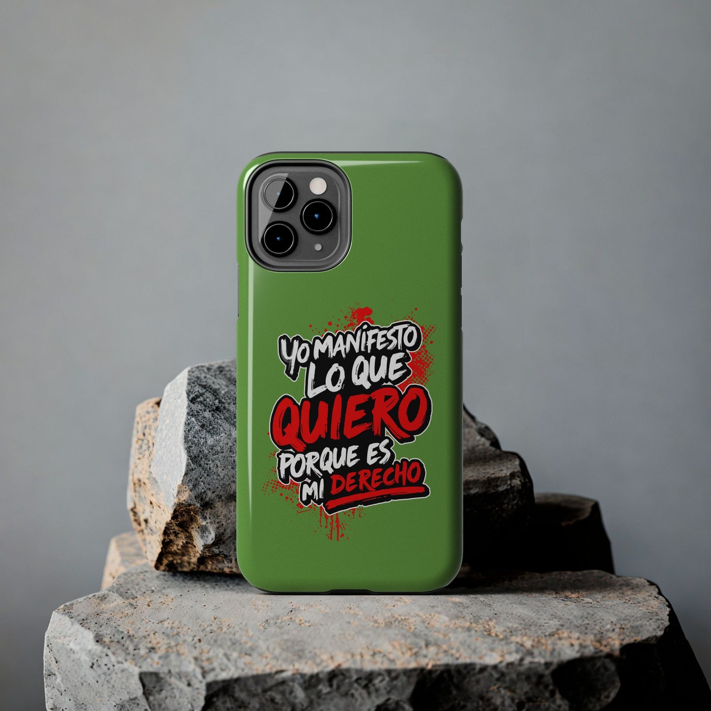 Funda para teléfono "Yo manifiesto lo que quiero" - Verde