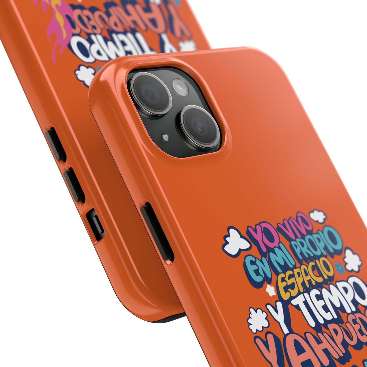 Funda para teléfono "Yo vivo en propio espacio y tiempo" - Naranja