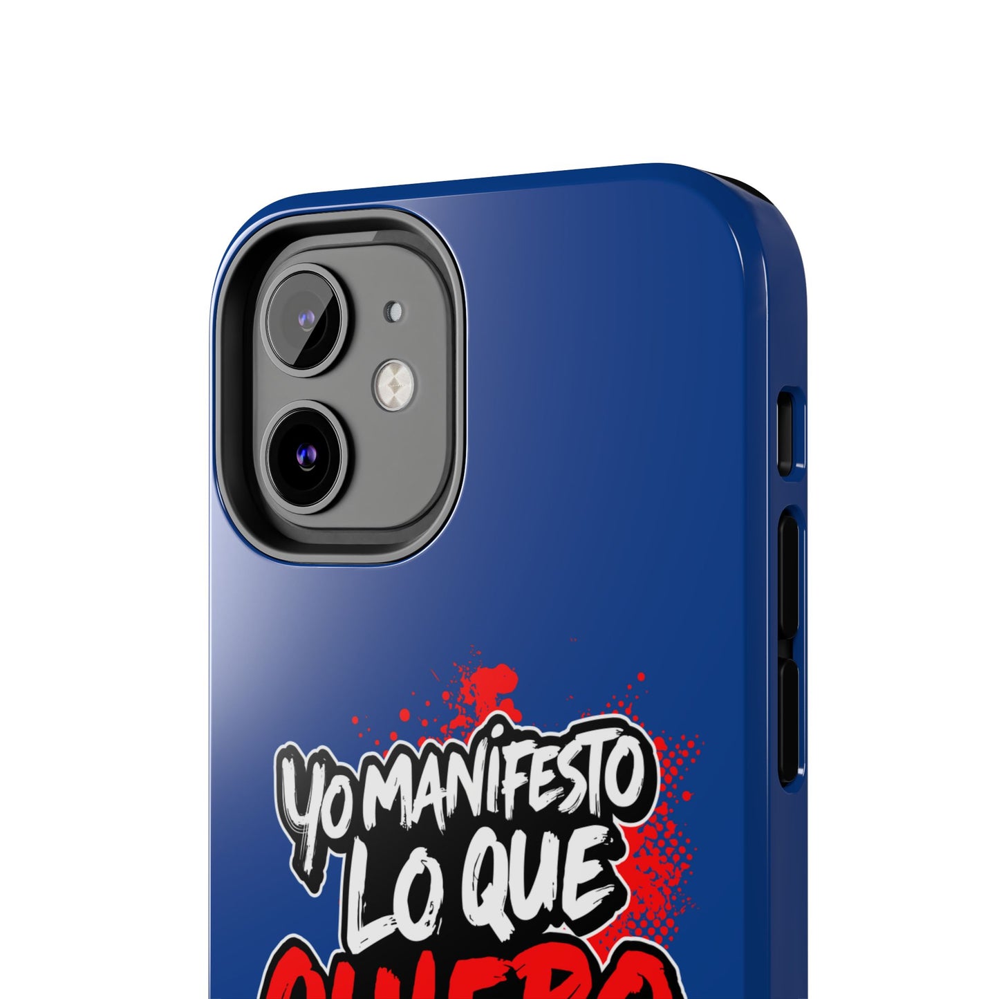 Funda para teléfono "Yo manifiesto lo que quiero" - Azul