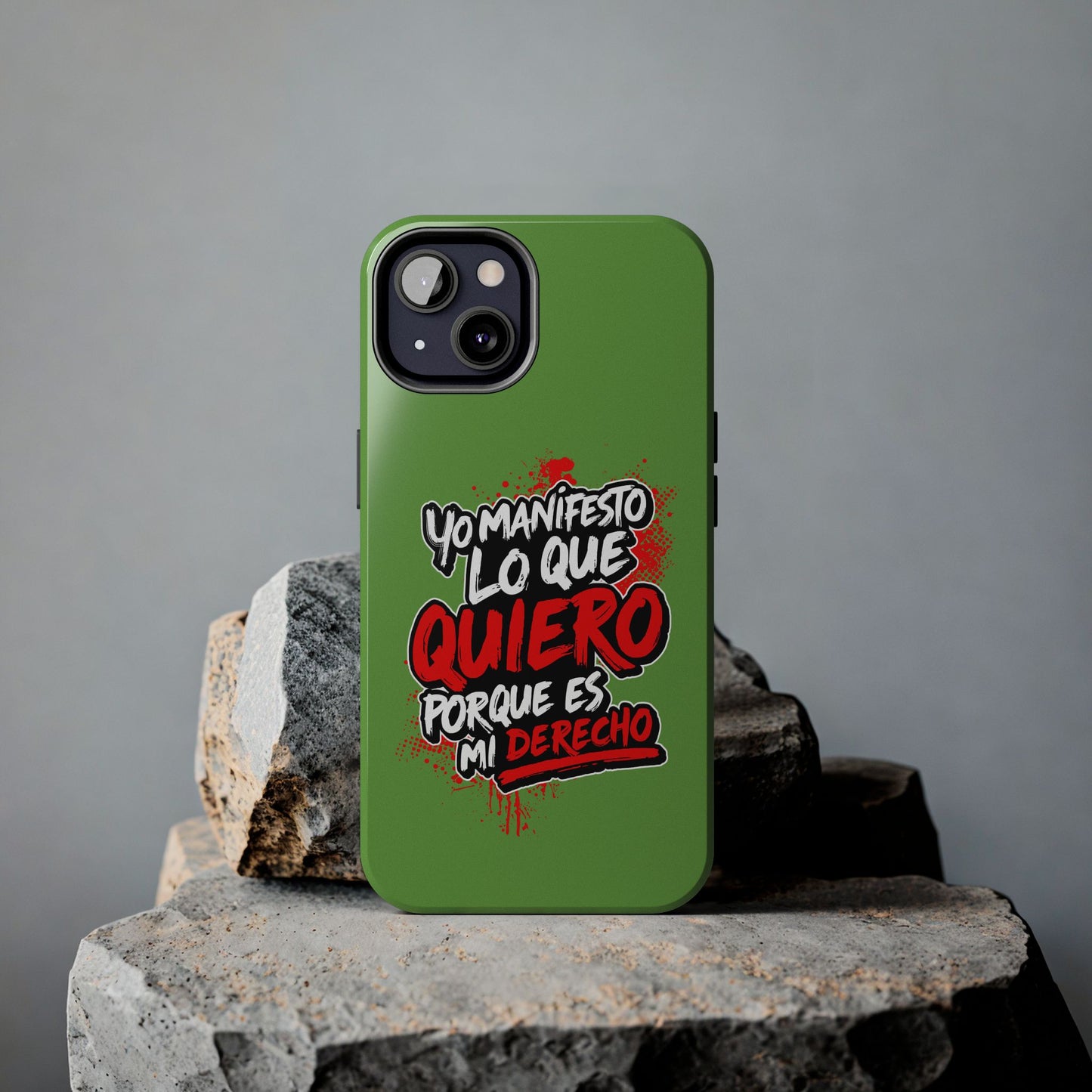 Funda para teléfono "Yo manifiesto lo que quiero" - Verde
