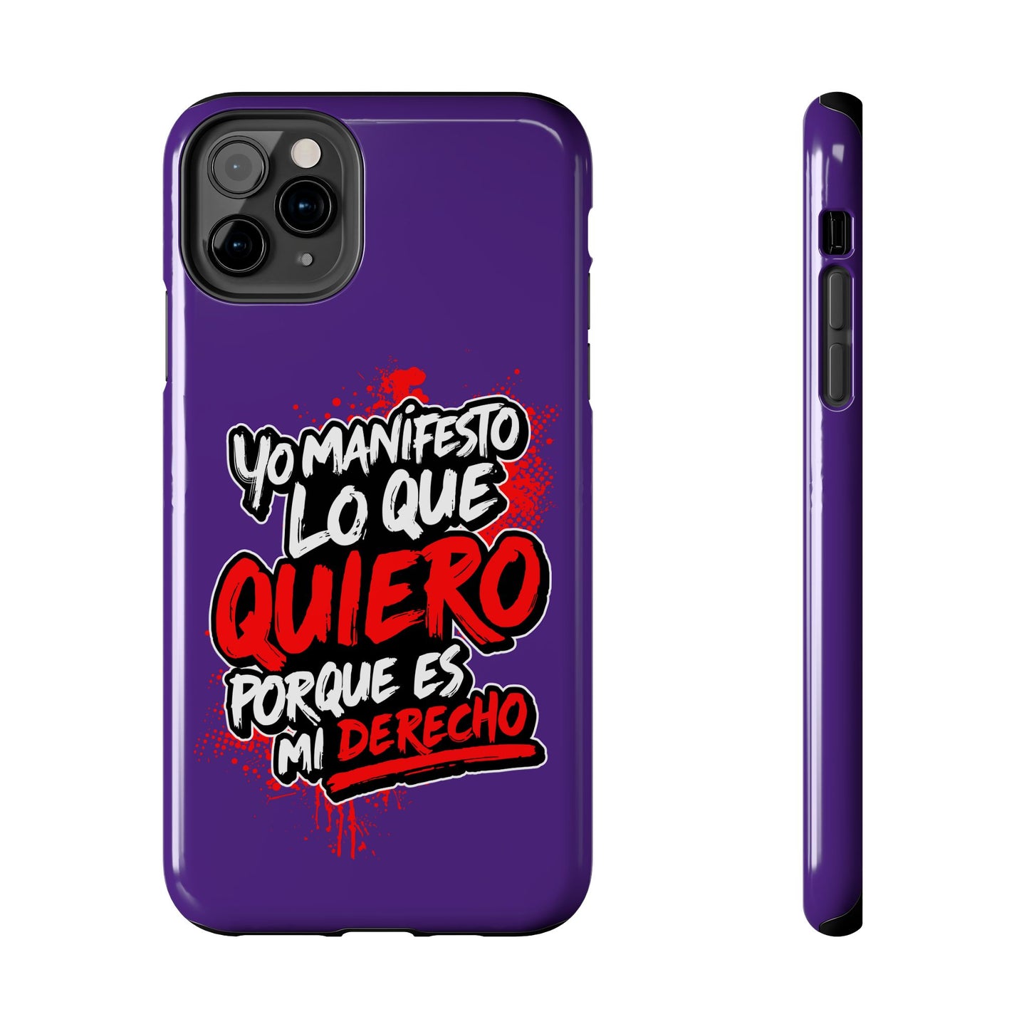 Funda para teléfono "Yo manifiesto lo que quiero" - Violeta