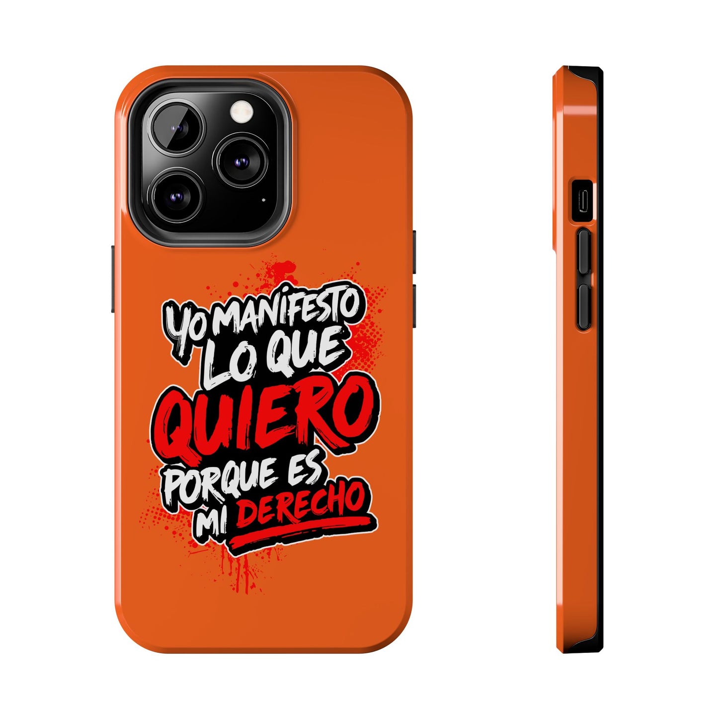 Funda para teléfono "Yo manifiesto lo que quiero" - Naranja