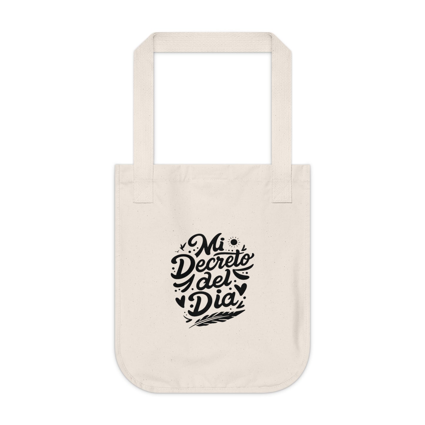Organic Canvas Tote Bag "Mi decreto del día" - Celes Manifestación