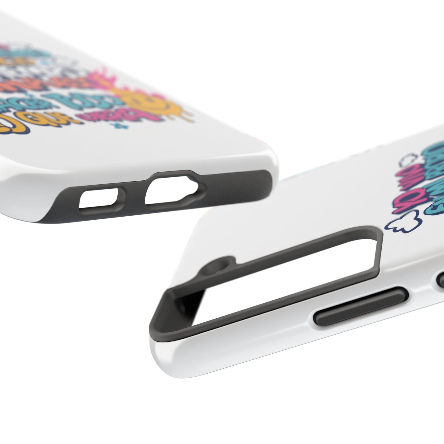 Funda para teléfono "Yo vivo en propio espacio y tiempo" - Blanco