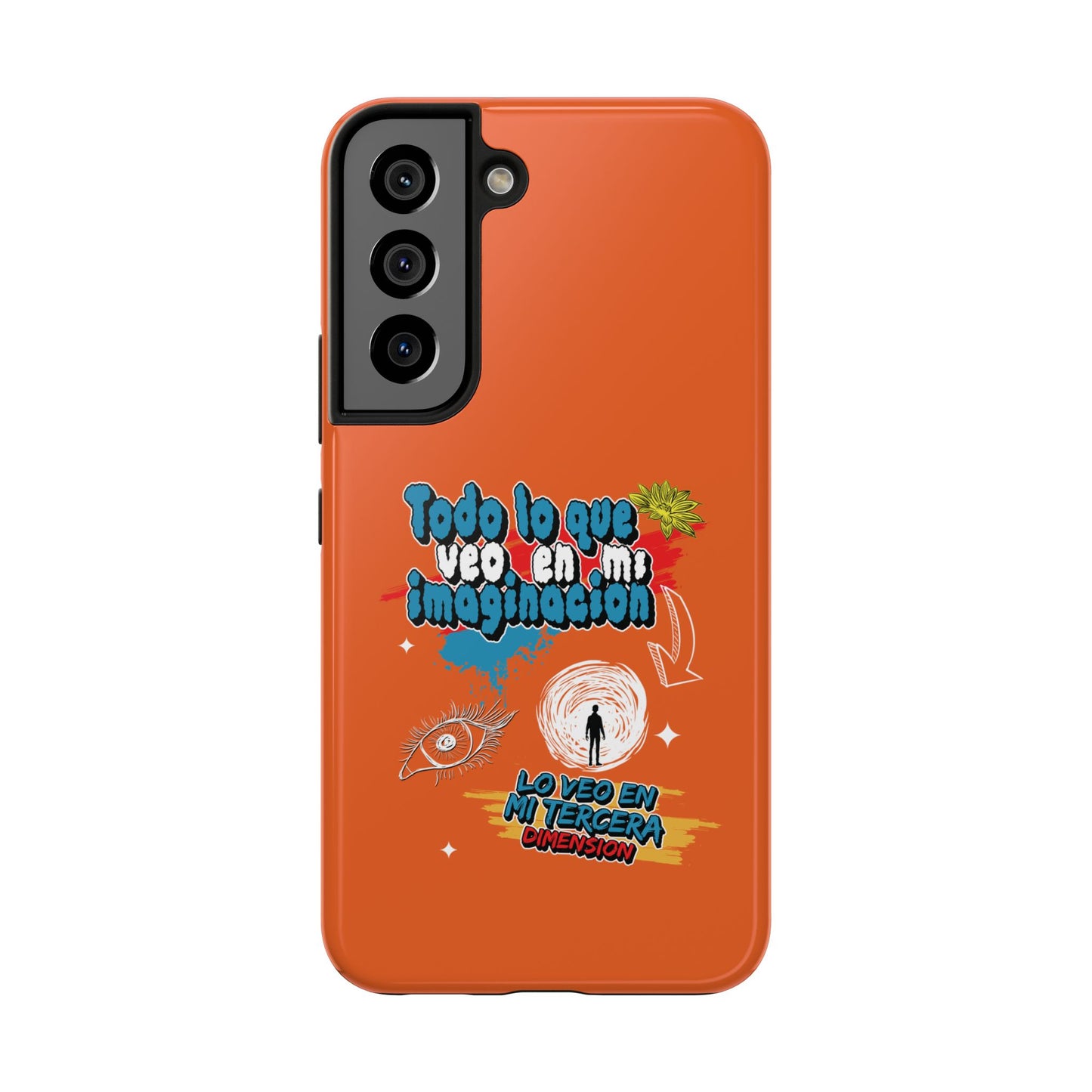 Funda para teléfono "Todo lo que veo en mi imaginación" - Naranja