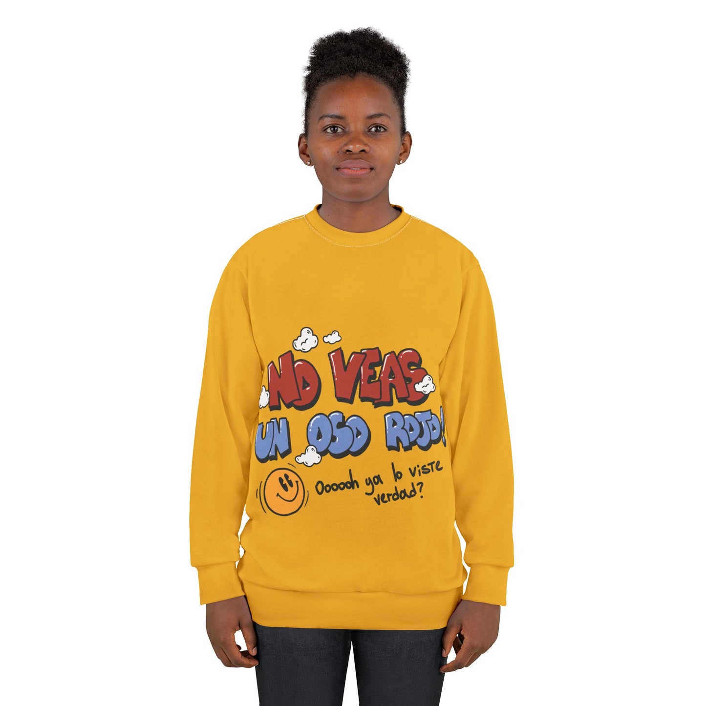 Sudadera Unisex Amarilla "No veas un oso rojo"