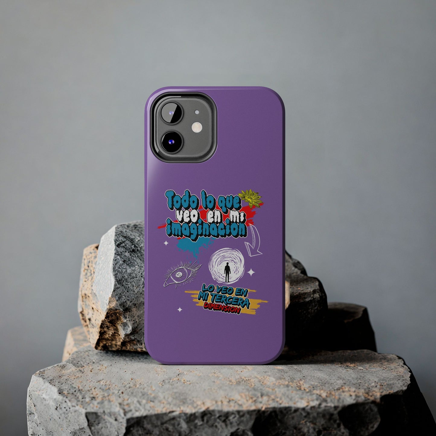 Funda para teléfono "Todo lo que veo en mi imaginación" - Lila