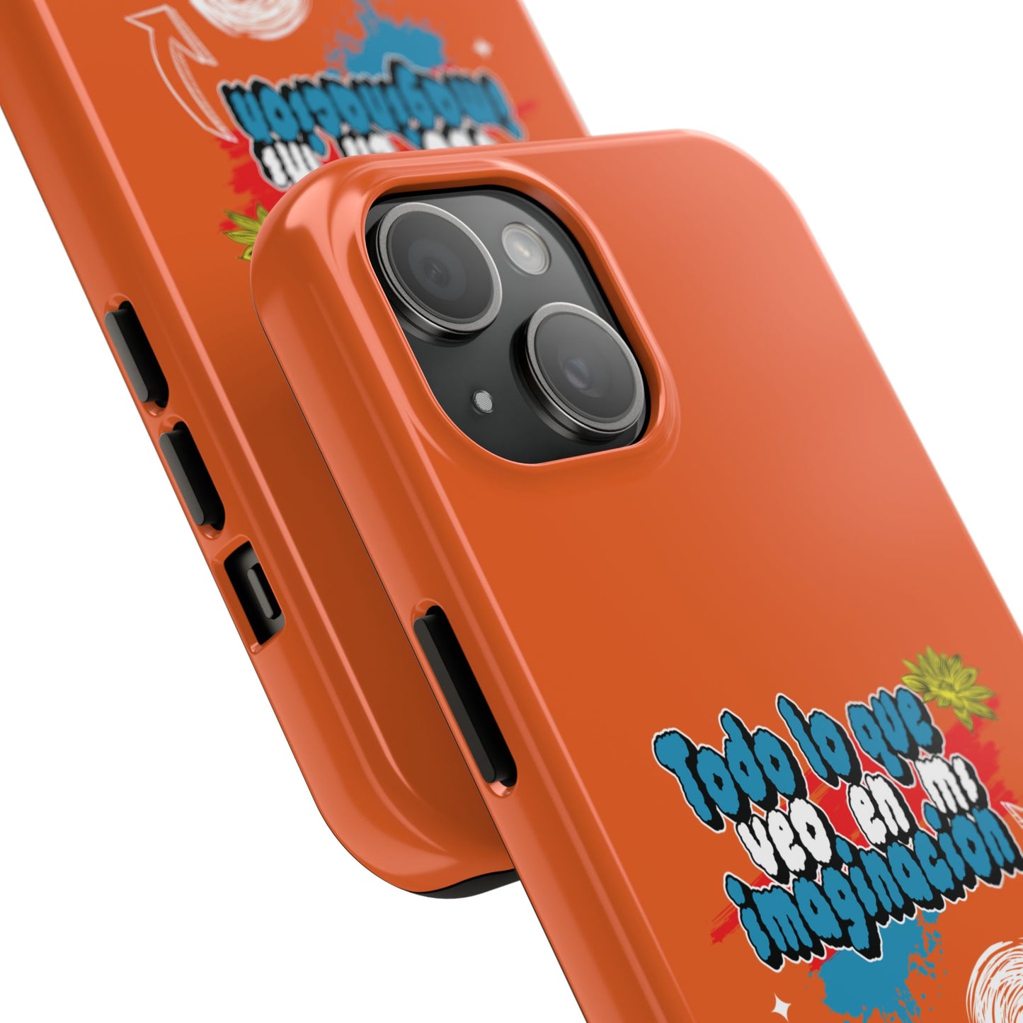 Funda para teléfono "Todo lo que veo en mi imaginación" - Naranja