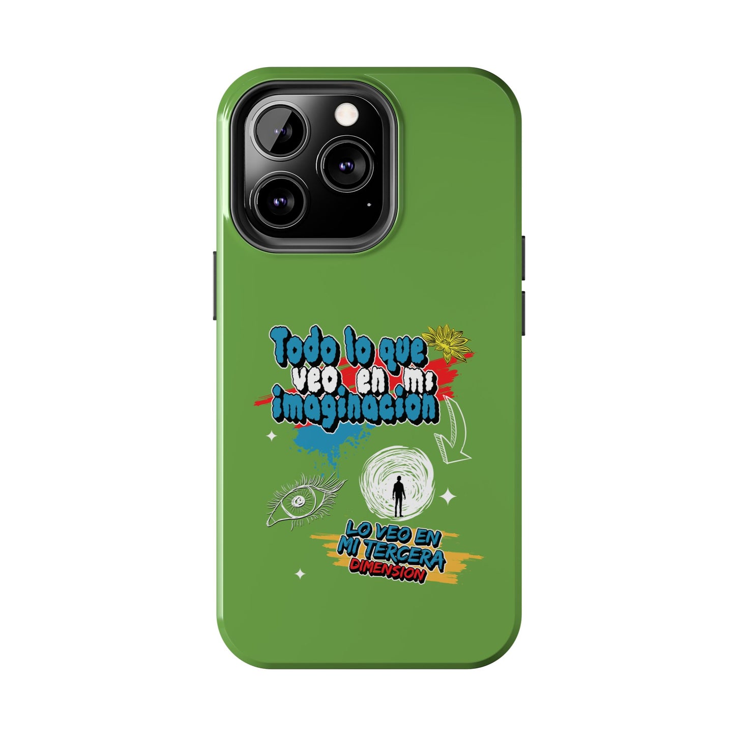 Funda para teléfono "Todo lo que veo en mi imaginación" - Verde