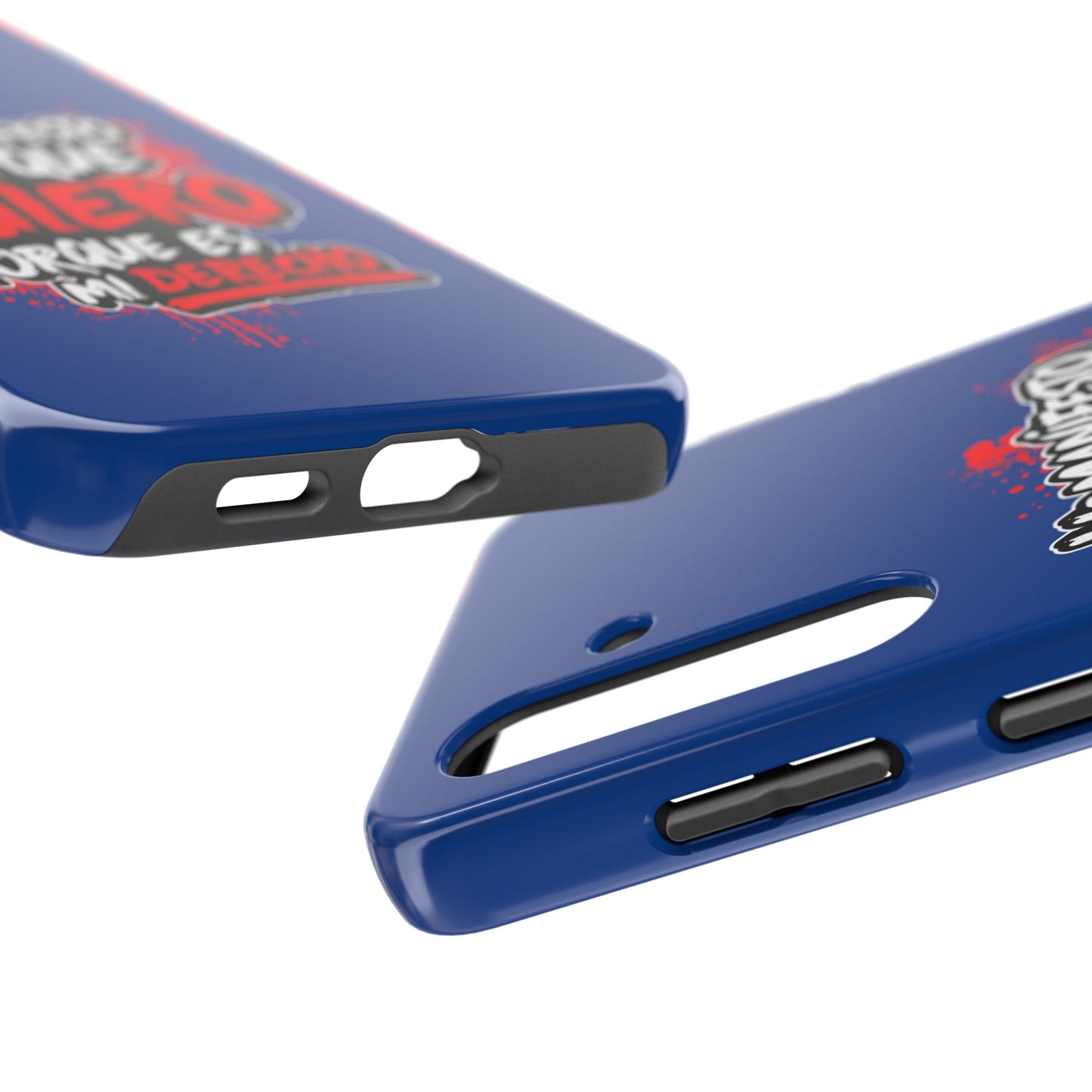 Funda para teléfono "Yo manifiesto lo que quiero" - Azul