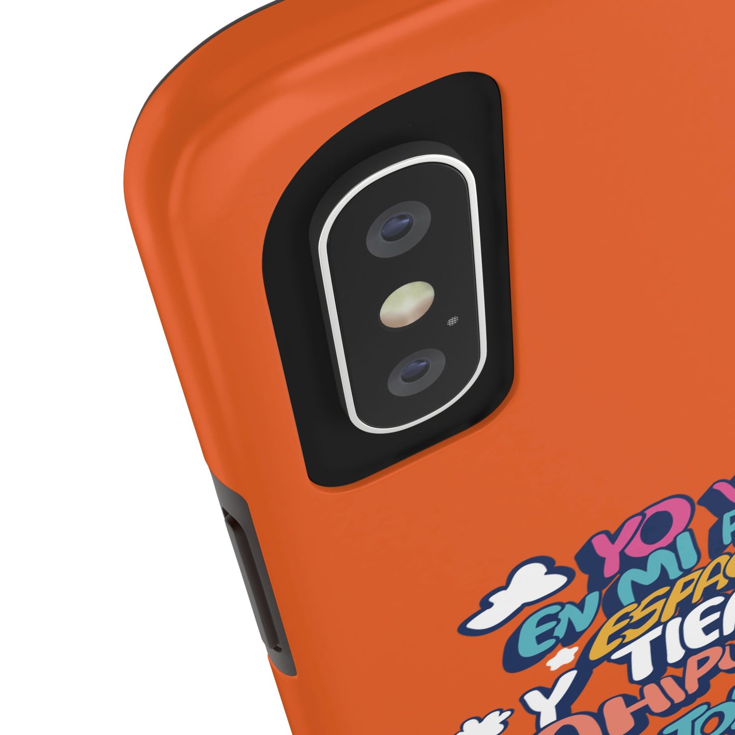 Funda para teléfono "Yo vivo en propio espacio y tiempo" - Naranja