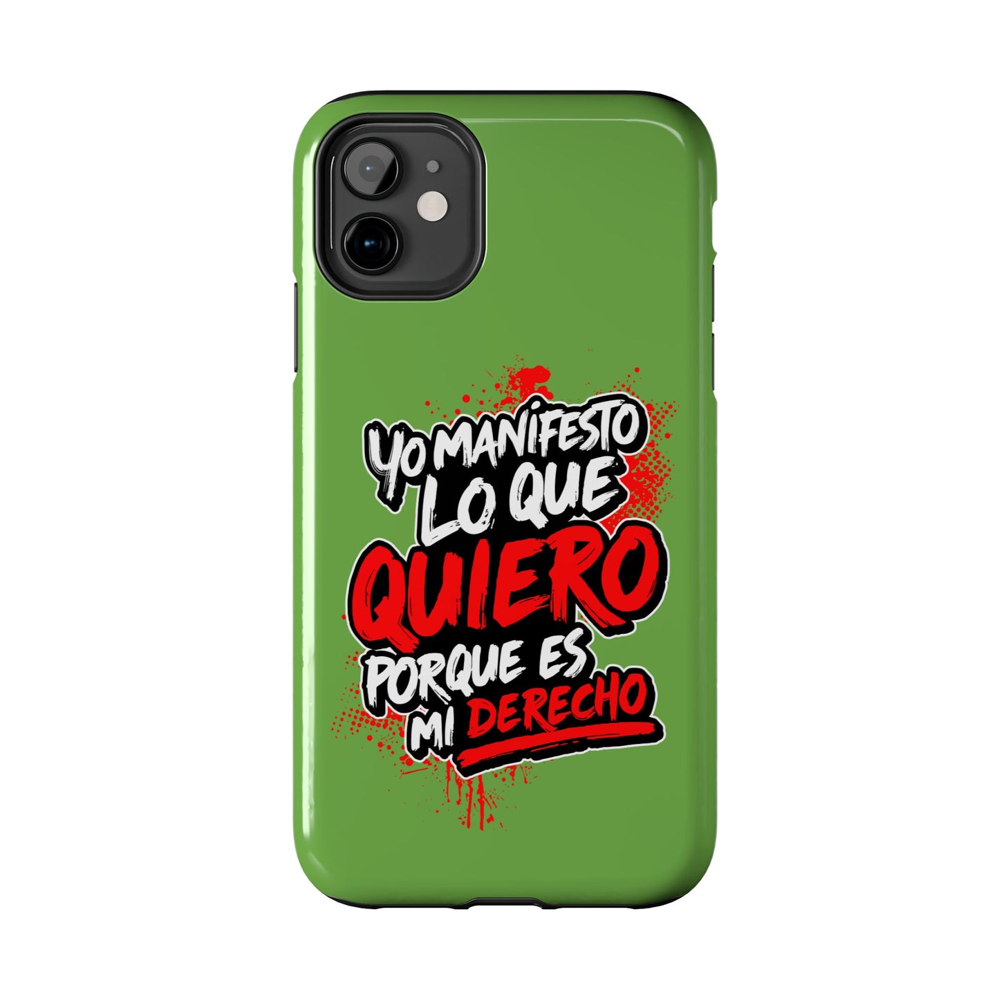 Funda para teléfono "Yo manifiesto lo que quiero" - Verde