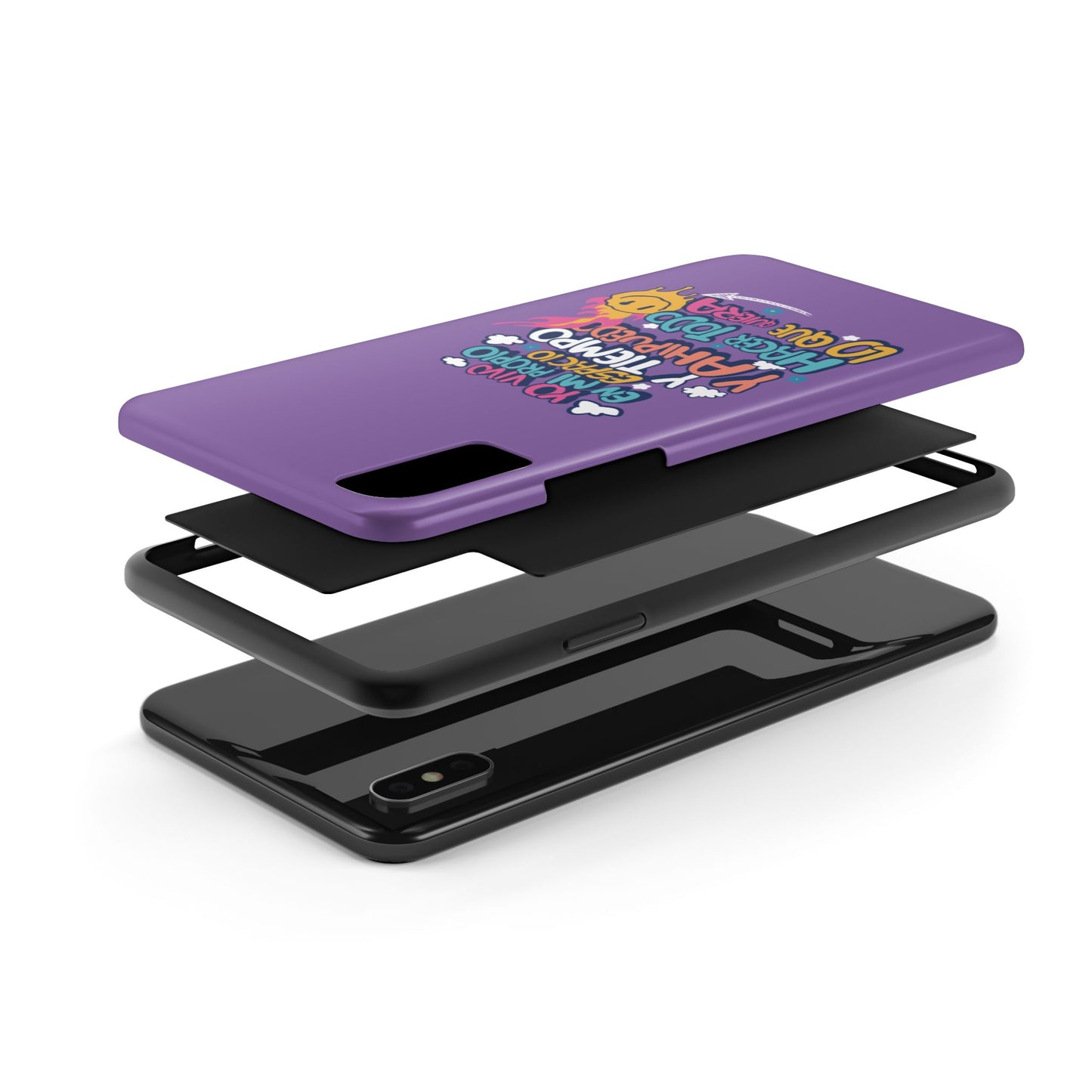 Funda para teléfono "Yo vivo en propio espacio y tiempo" - Lila