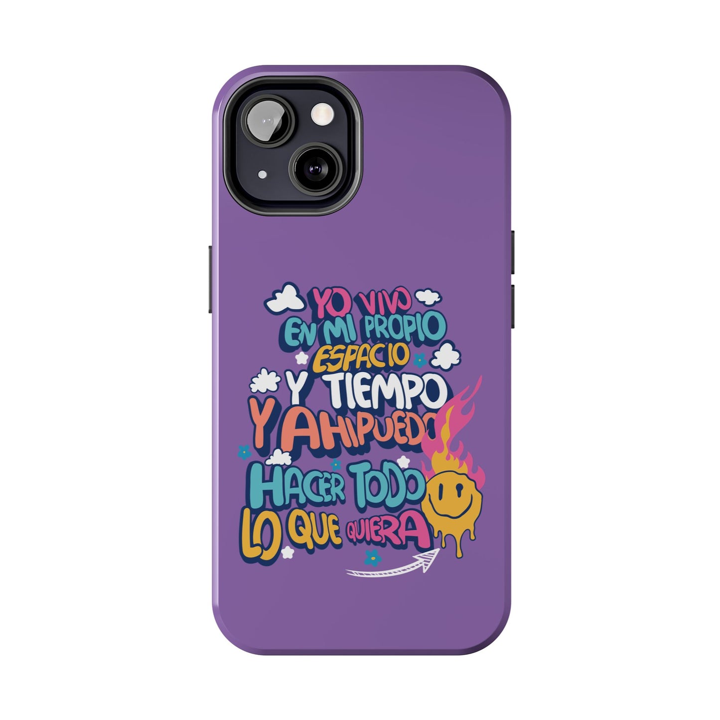 Funda para teléfono "Yo vivo en propio espacio y tiempo" - Lila
