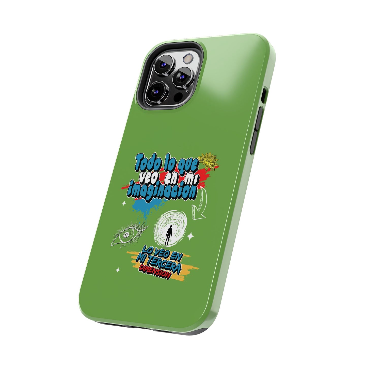 Funda para teléfono "Todo lo que veo en mi imaginación" - Verde
