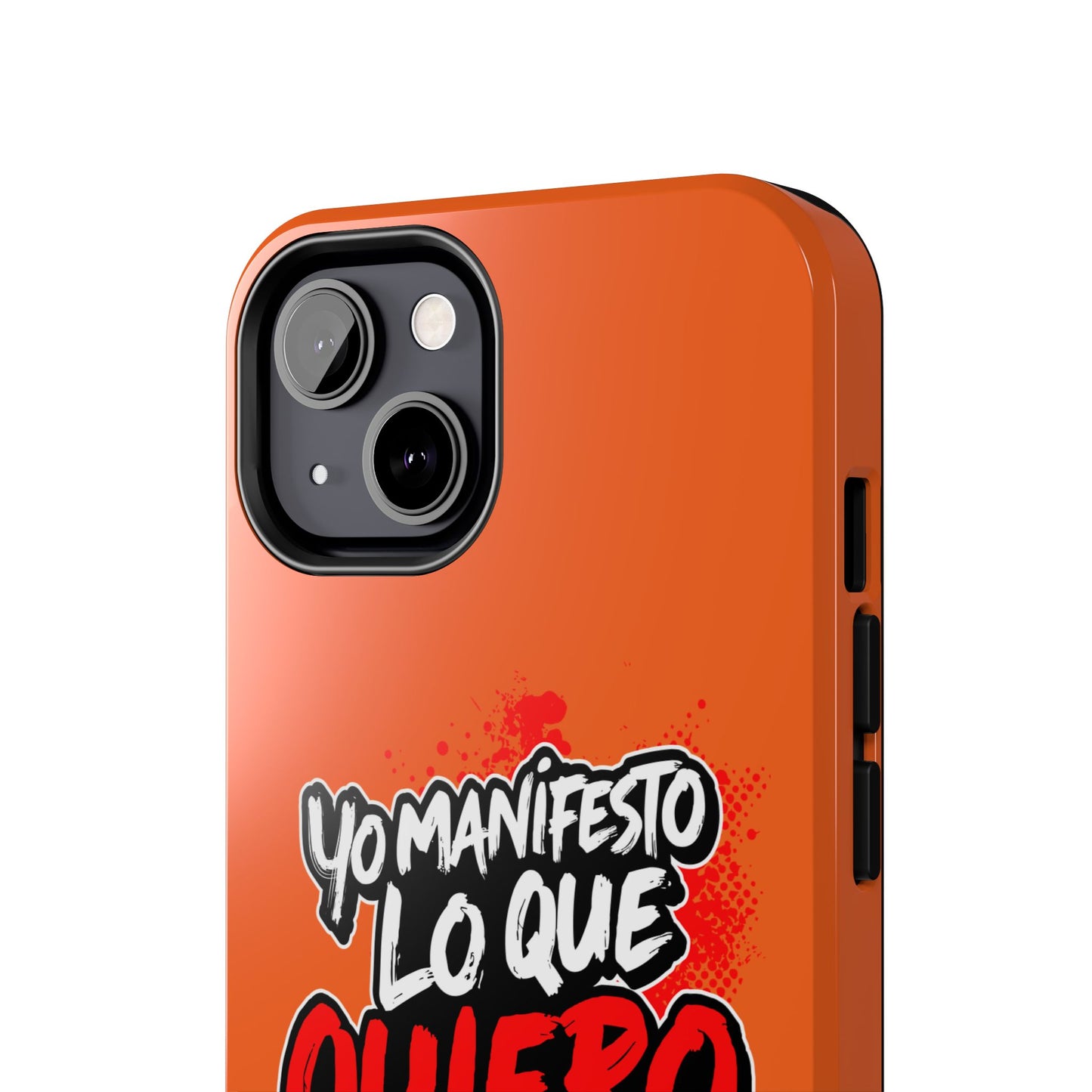 Funda para teléfono "Yo manifiesto lo que quiero" - Naranja