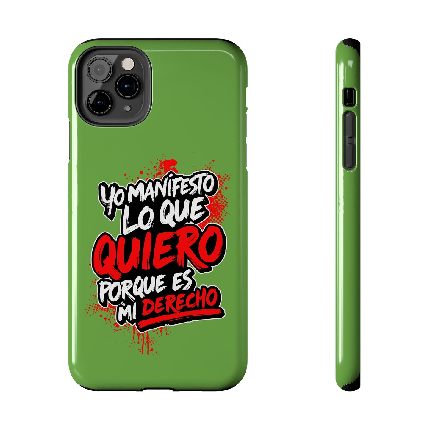 Funda para teléfono "Yo manifiesto lo que quiero" - Verde